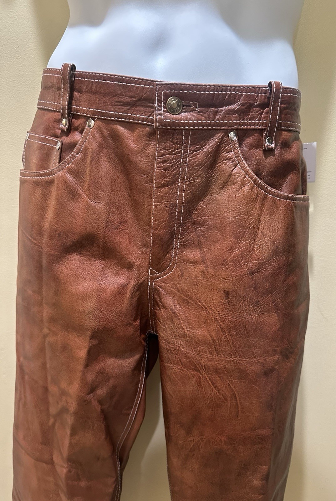 Men’s Real Leather Pants Sz 36
