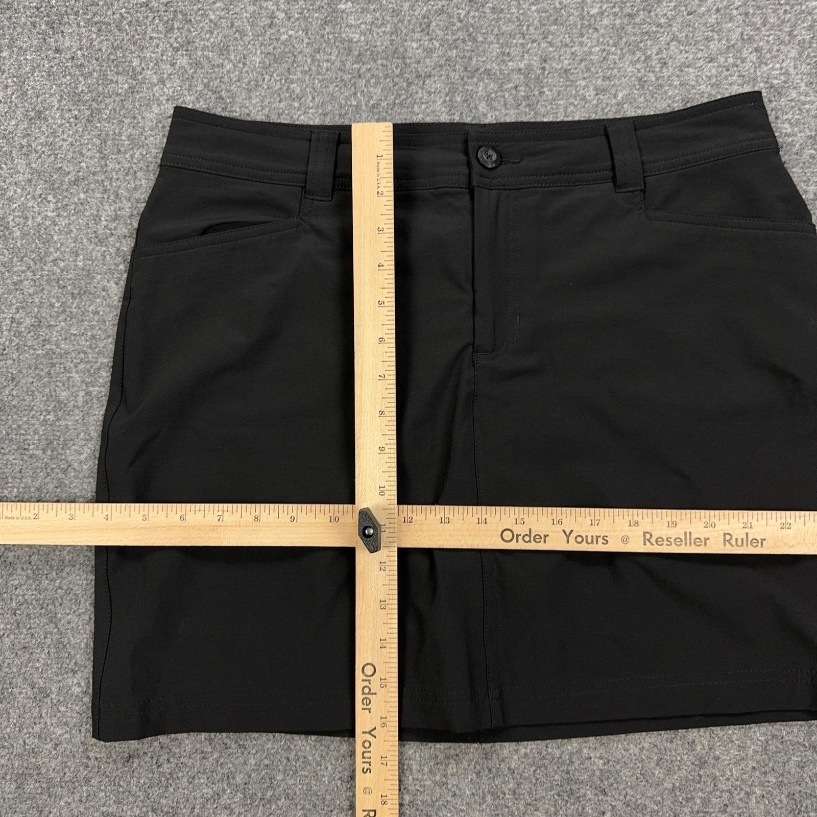 Eddie Bauer Skort Womens 10 Black Stretch Lined Pockets Golf Hiking Outdoor