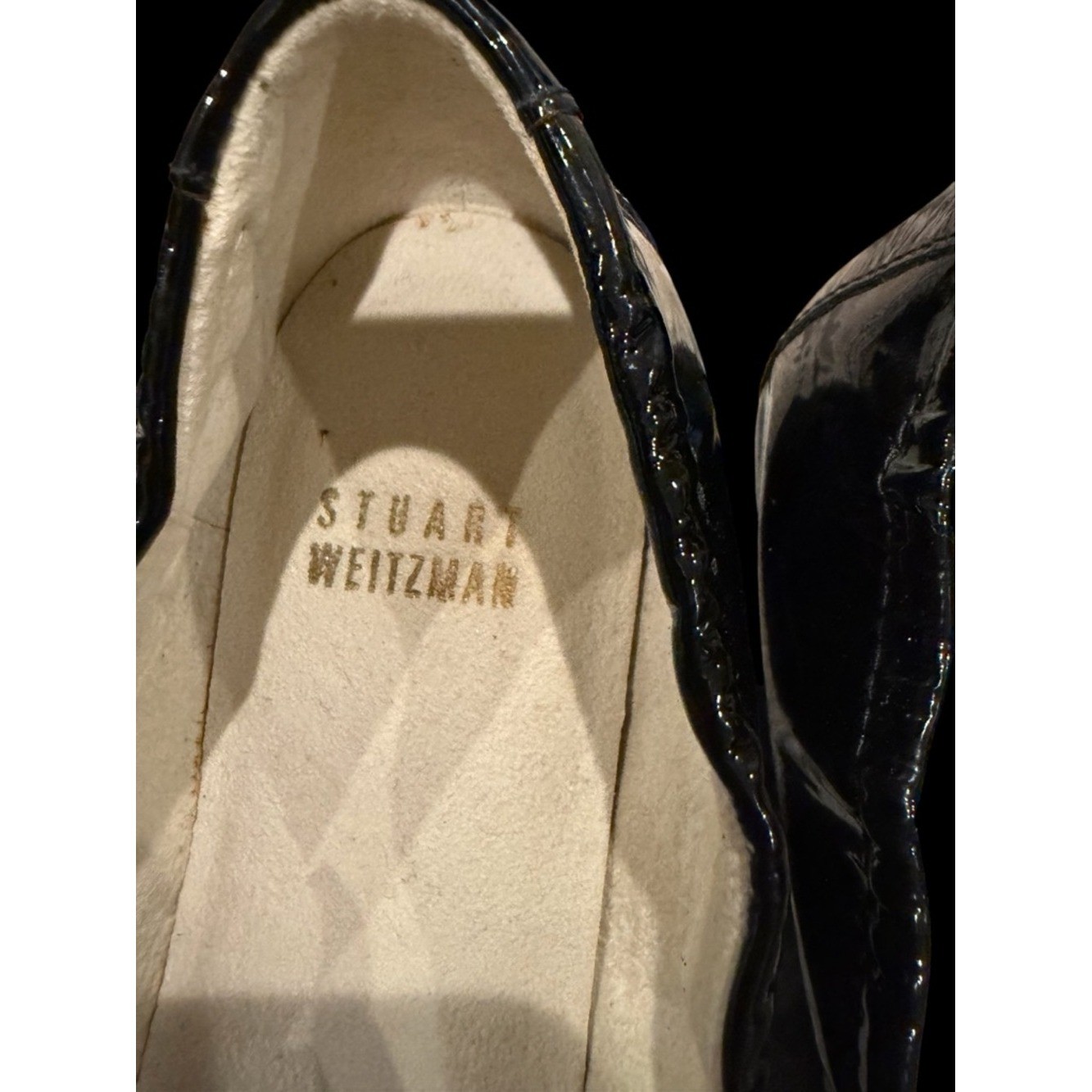 Stuart Weitzman ballet flats with Beige Snakeskin Toe – New without tags