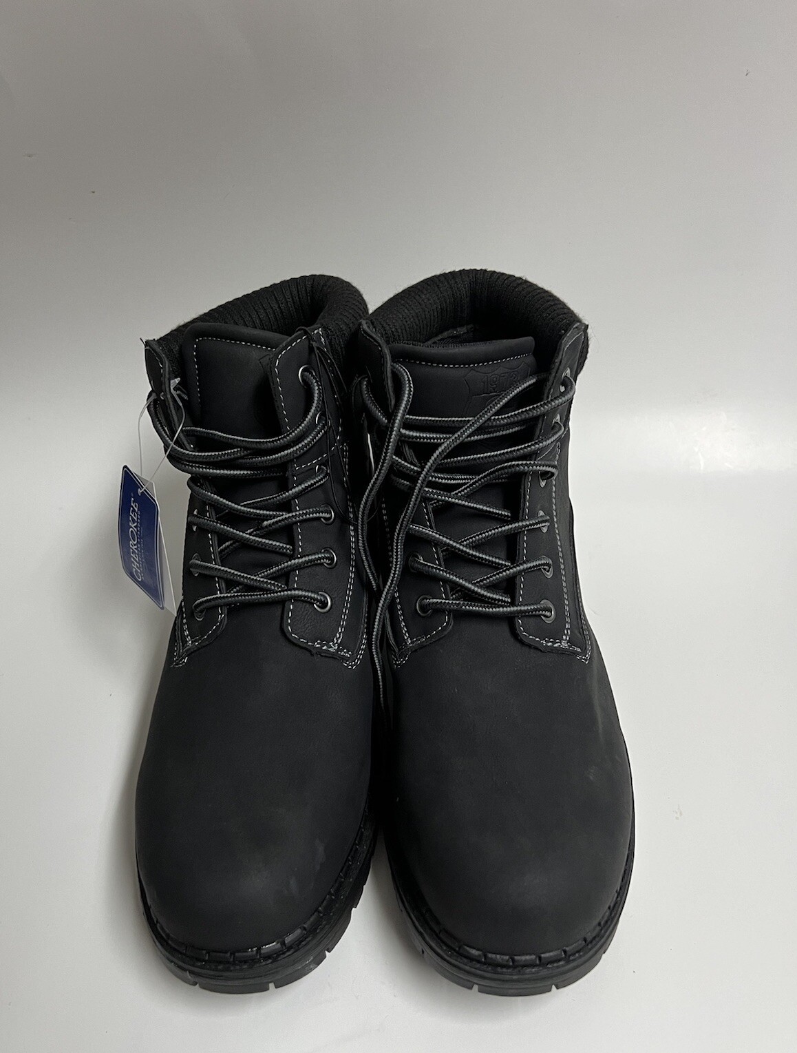 CHEROKEE Men High-Top Men Black Boots Sz 10m All Man Made Material New