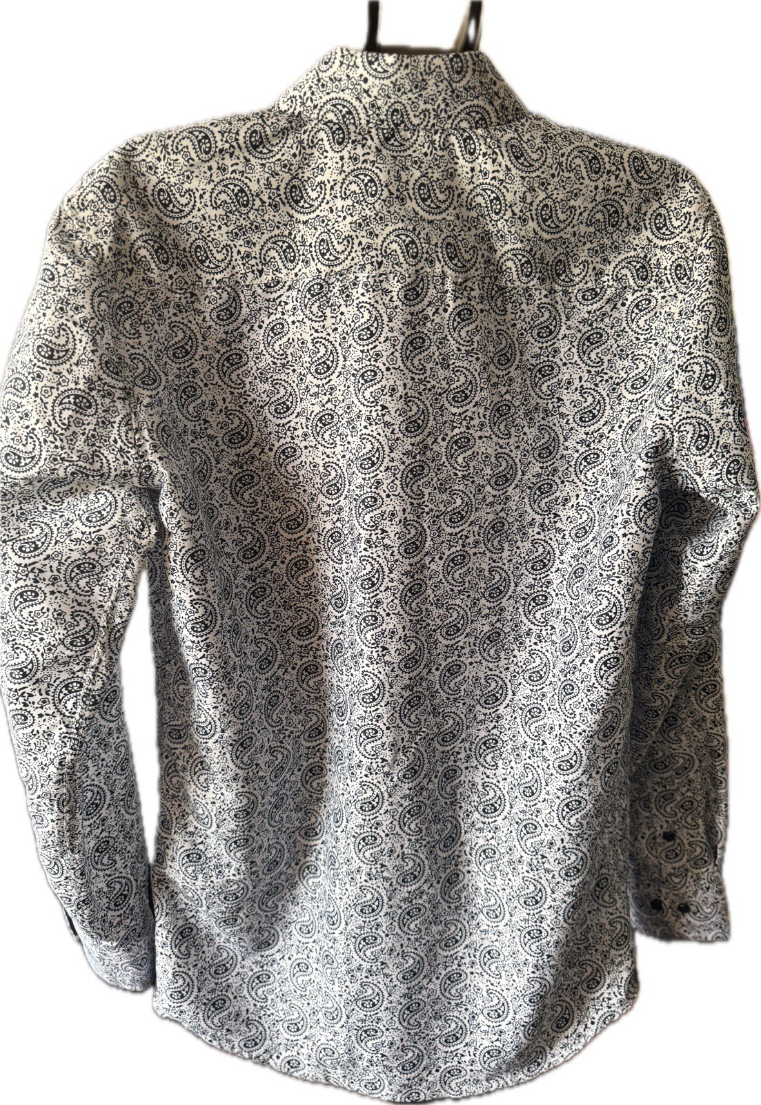 Silver Stone White & Blue Med Paisley Collection Modern Fit MSRP $149