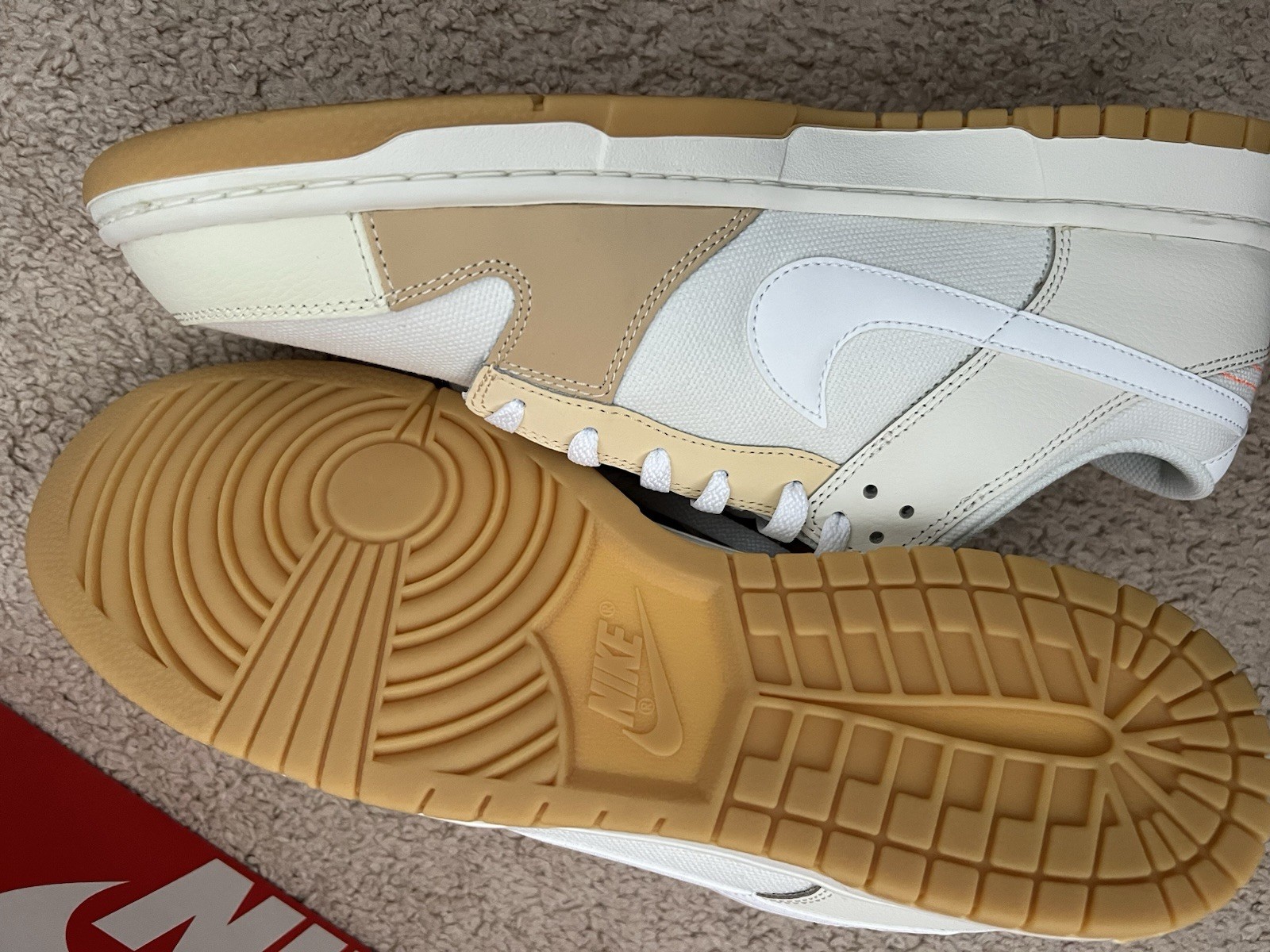 Size 14 – Nike Dunk Low SE Patchwork White Sail Sanddrift NBY FJ5475-100