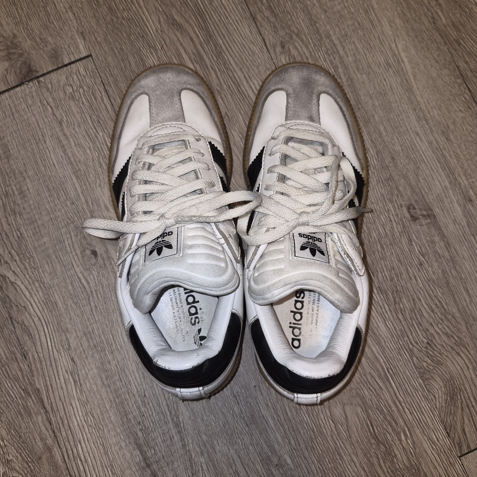 adidas samba xlg white black gum
