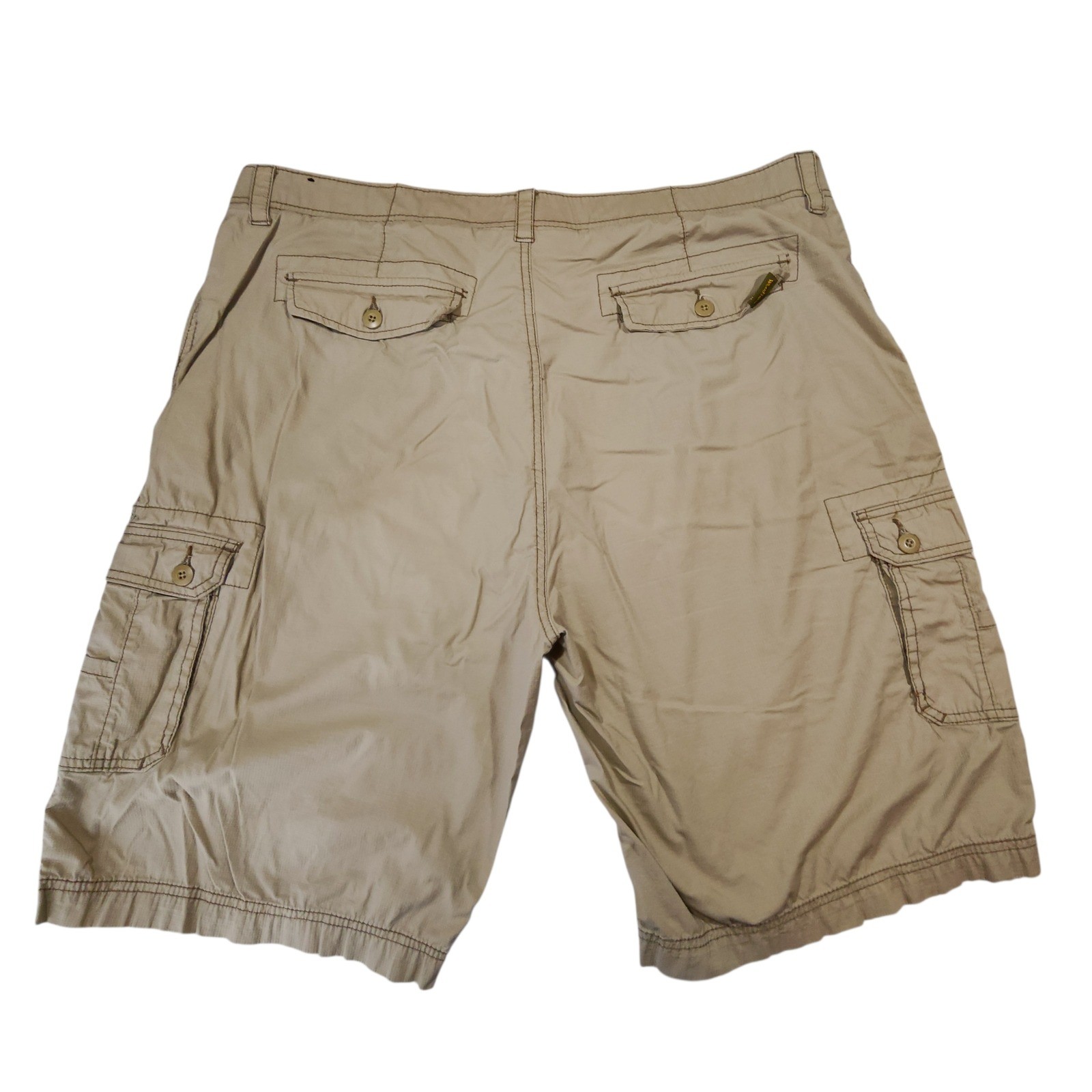 WearFirst Cargo Short 42 Men Beige Ripstop Skater Grunge Streetwear Hike 11″ 24″