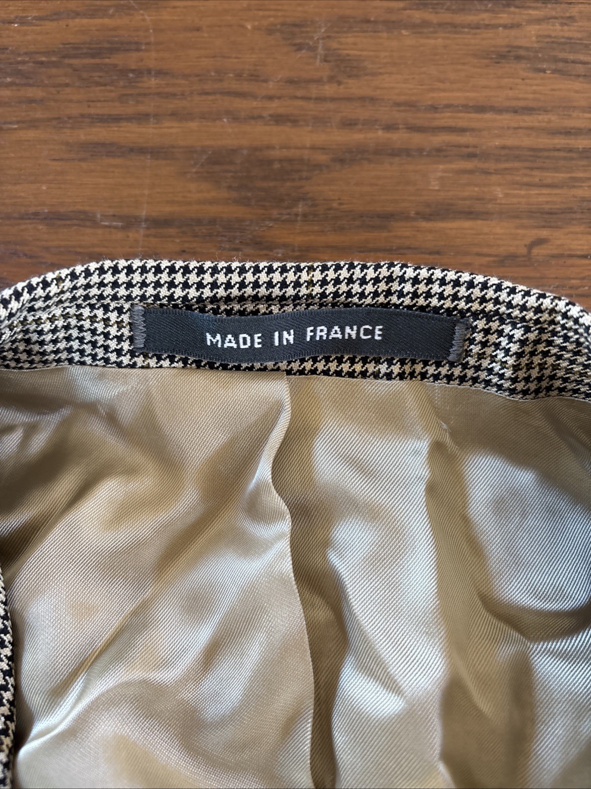 E Thomas Hounds Tooth Blazer Jacket Silk And Wool