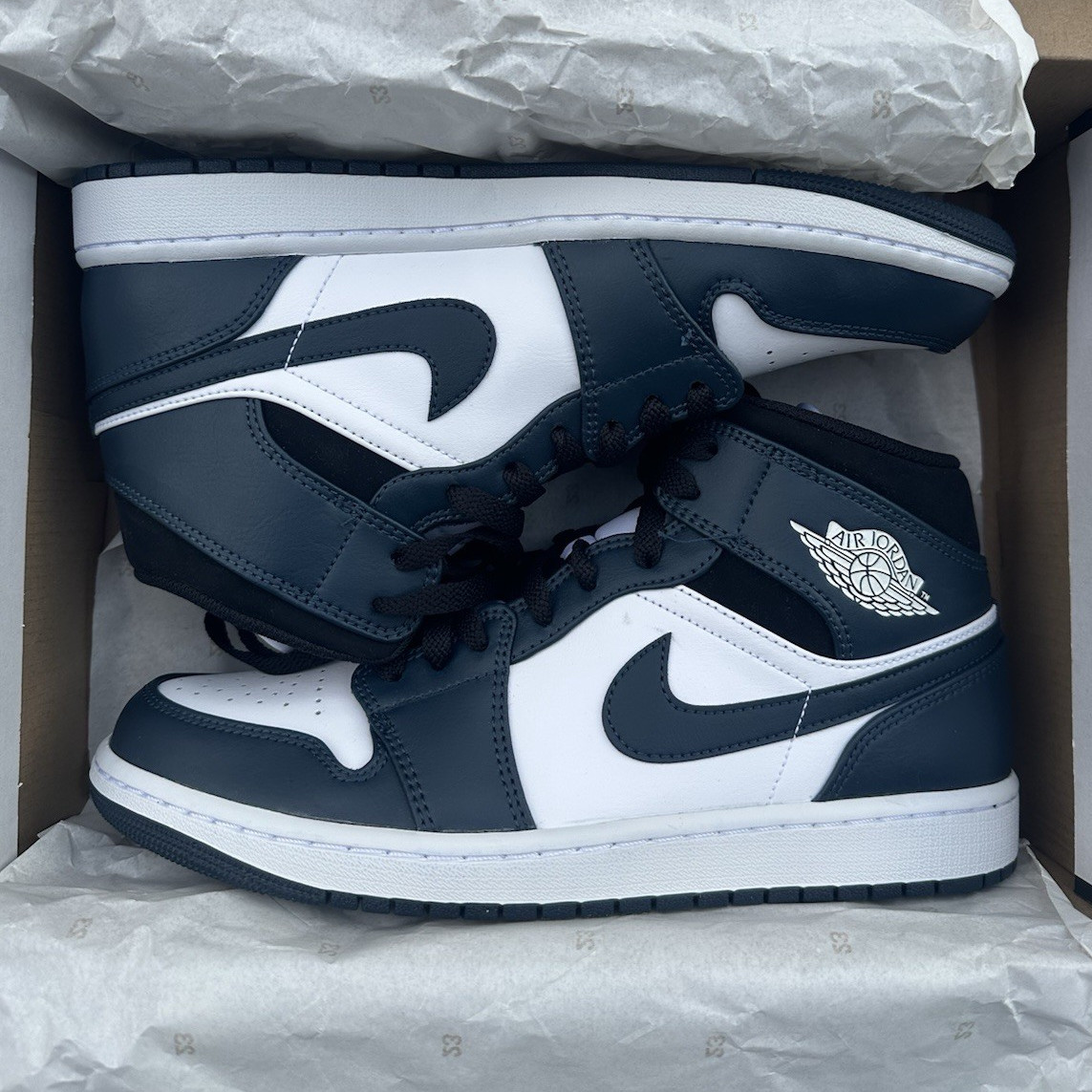 Jordan Air Jordan 1 Mid GS Armory Navy/White/Black US 10 UK 9 EU 44