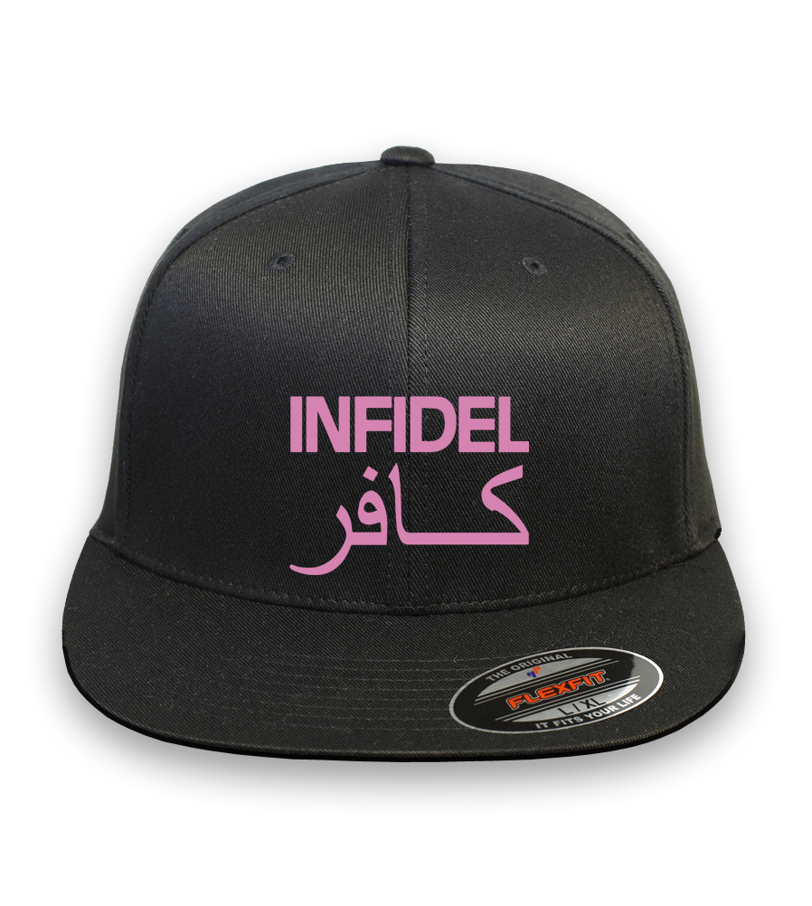 INFIDEL Pro American CURVED or FLAT BILL FLEXFIT HAT ***FREE SHIPPING in BOX**