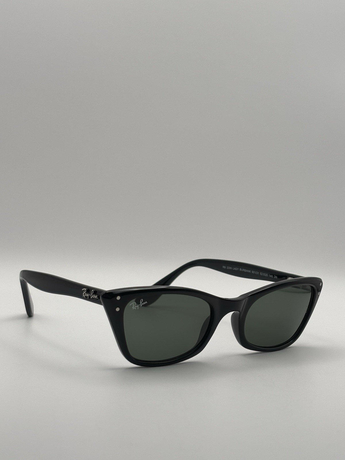 Ray-Ban RB2299 Lady Burbank Cat Eye Women’s Sunglasses Black/Green 140mm