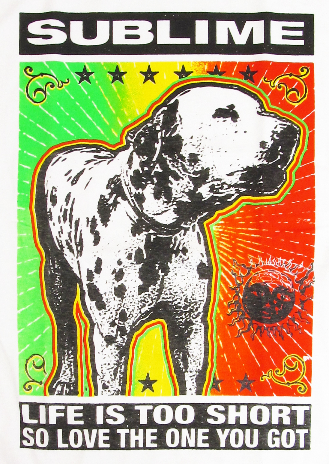 SUBLIME LOU DOG T-shirt LBC Long Beach Cali Ska Punk Tee Adult S-2XL White New