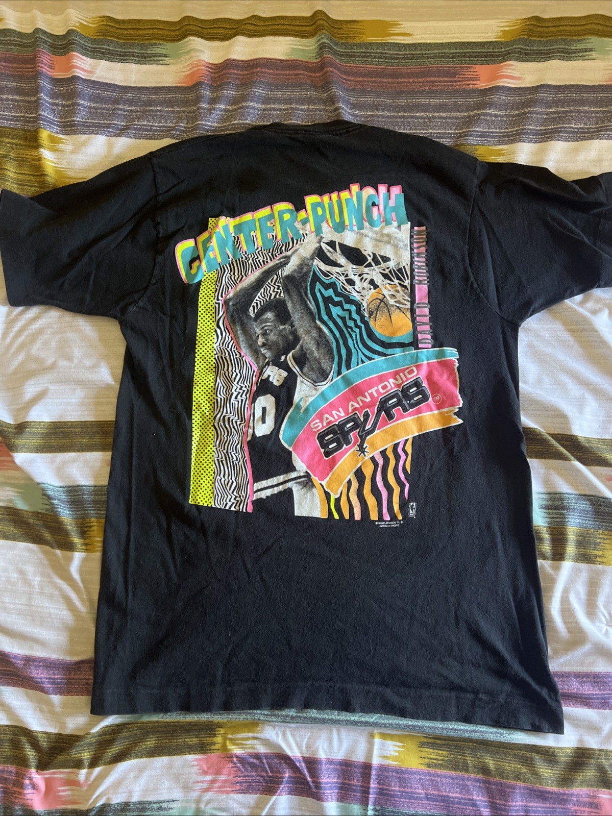 Vintage David Robinson San Antonio Spurs Magic Johnson T’s Shirt 90’s Large