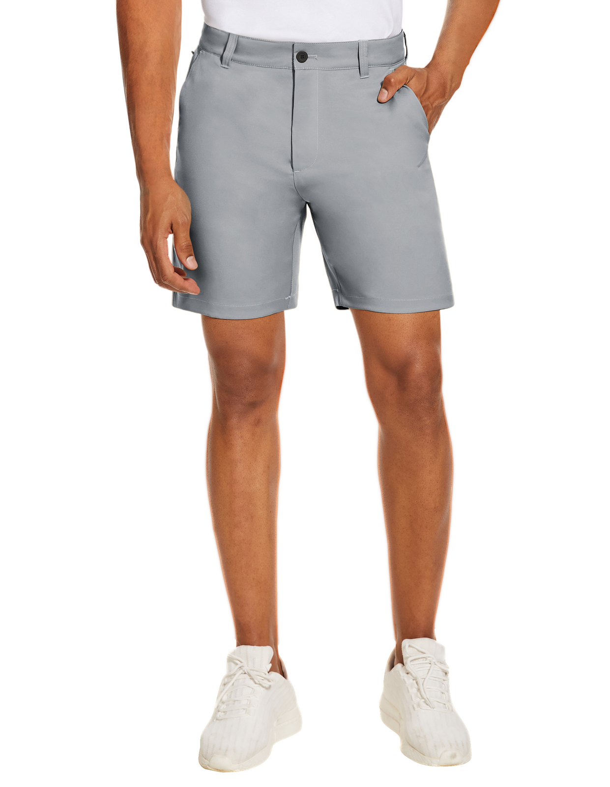 Men’s Golf Shorts Flat Front Lightweight Quick Dry Pockets Flex Dress 7” Pants