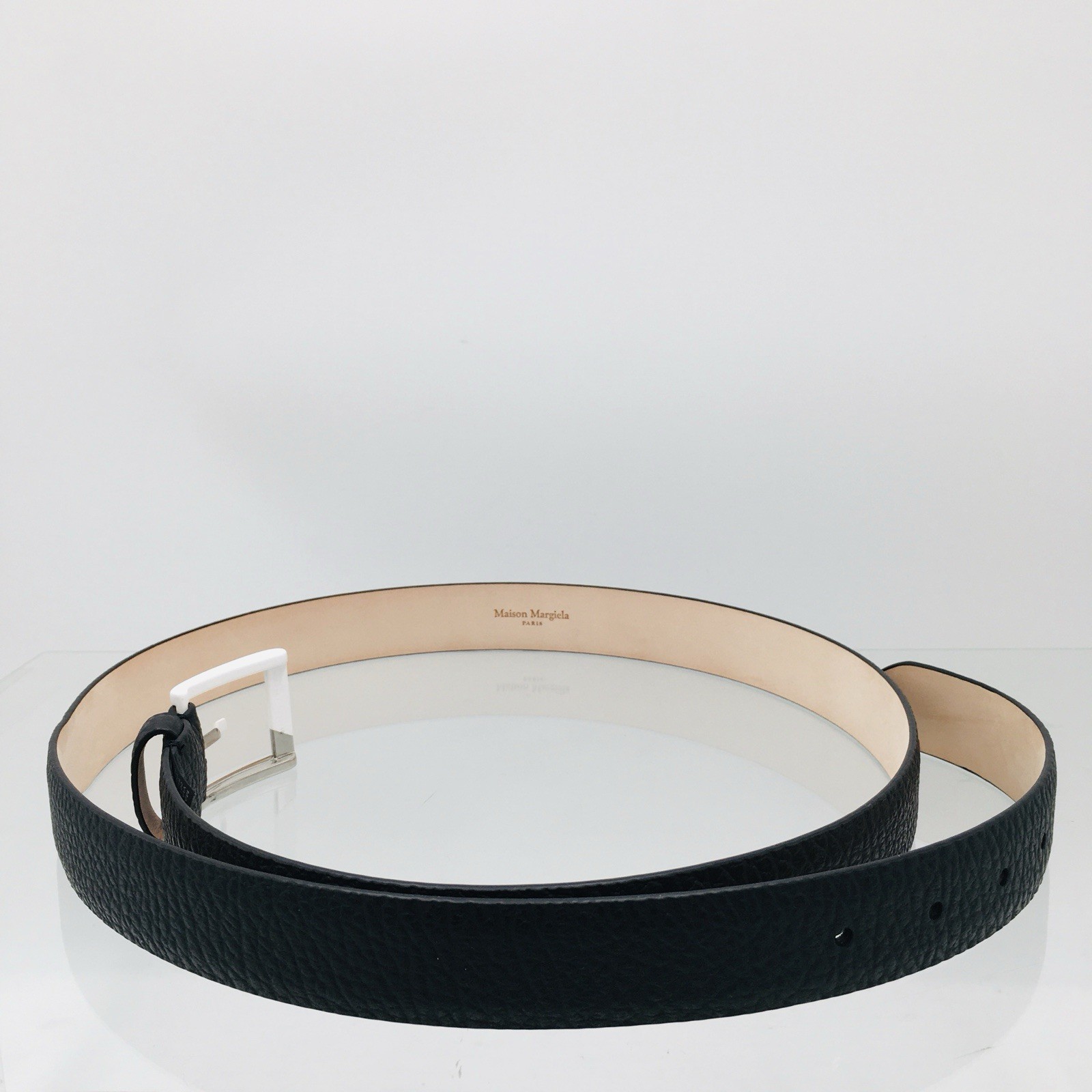 Maison Margiela SA1TP0005 P5872 T8013 Black Leather Belt