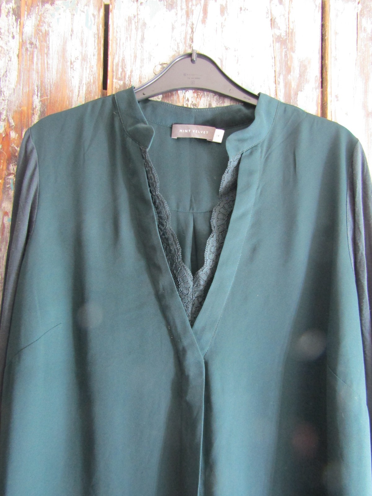 Mint Velvet Dark Green Tunic Top size 14