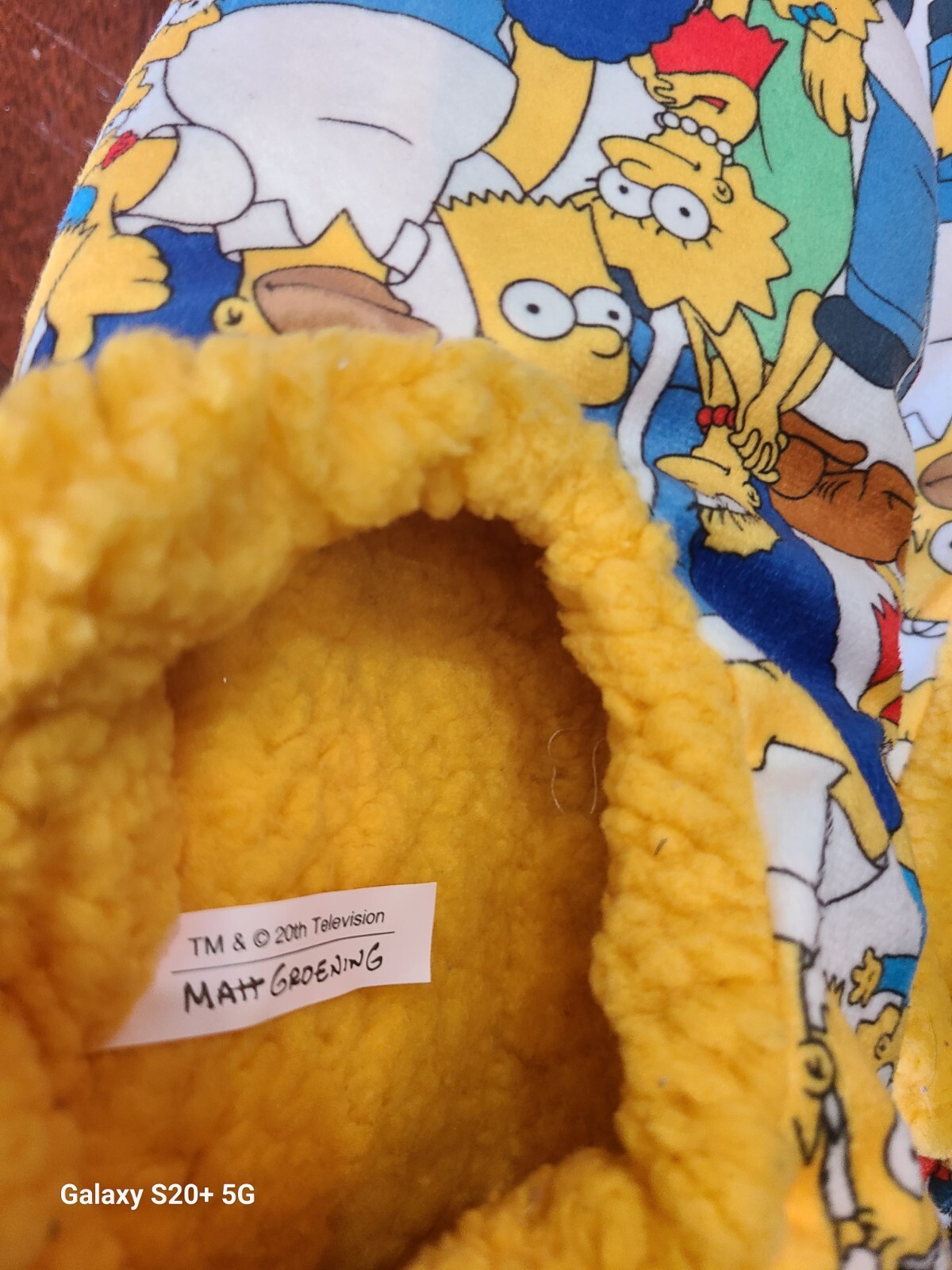 Fuzzy Simpsons House Slippers Approx 11in Length