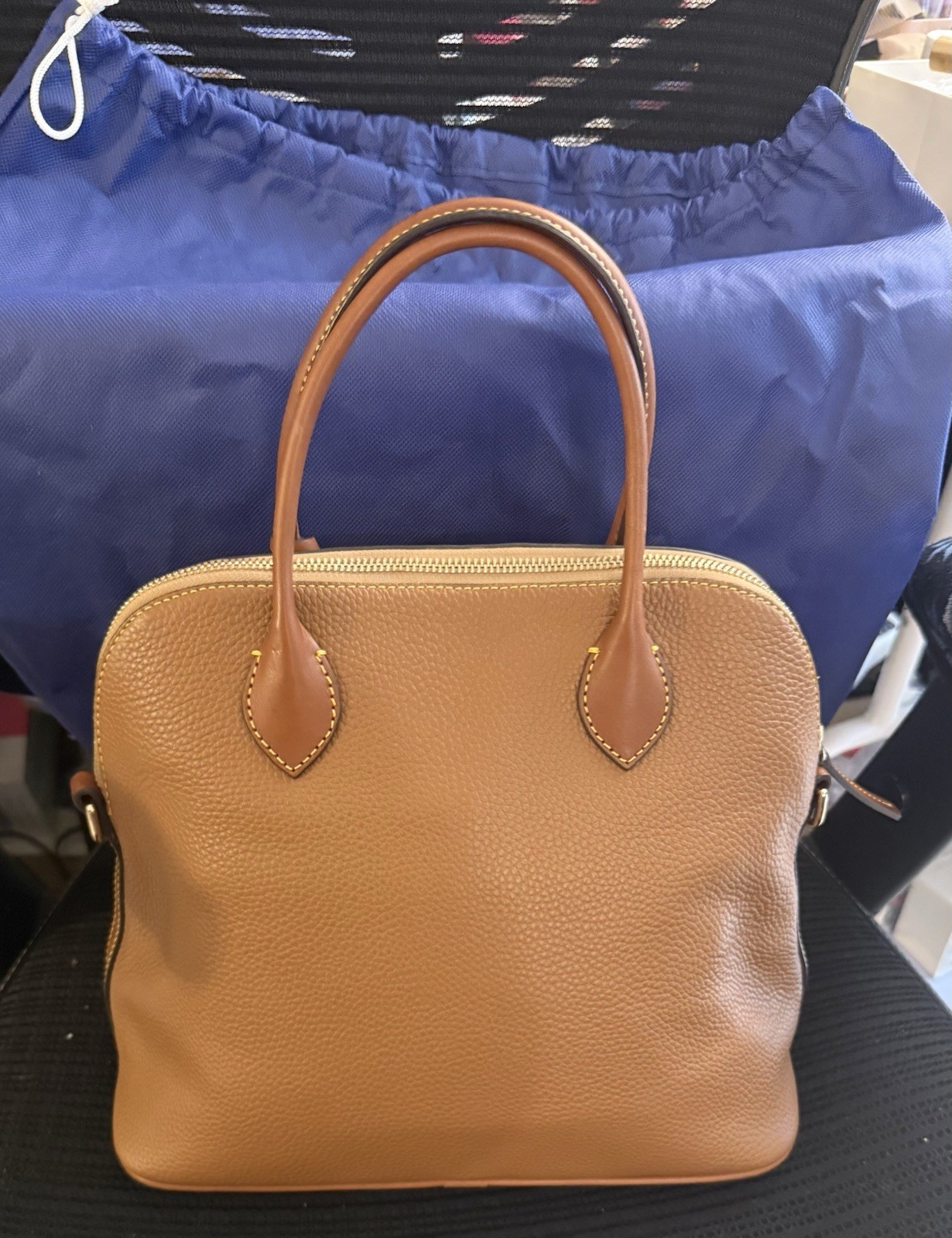 Dooney & Bourke Pebble Grain Domed Satchel Handbag with wallet and card case