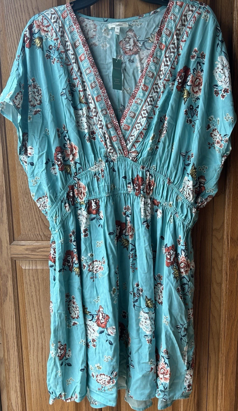 Maurices Floral Smocked Waist Skater Dress XXLarge New With Tags