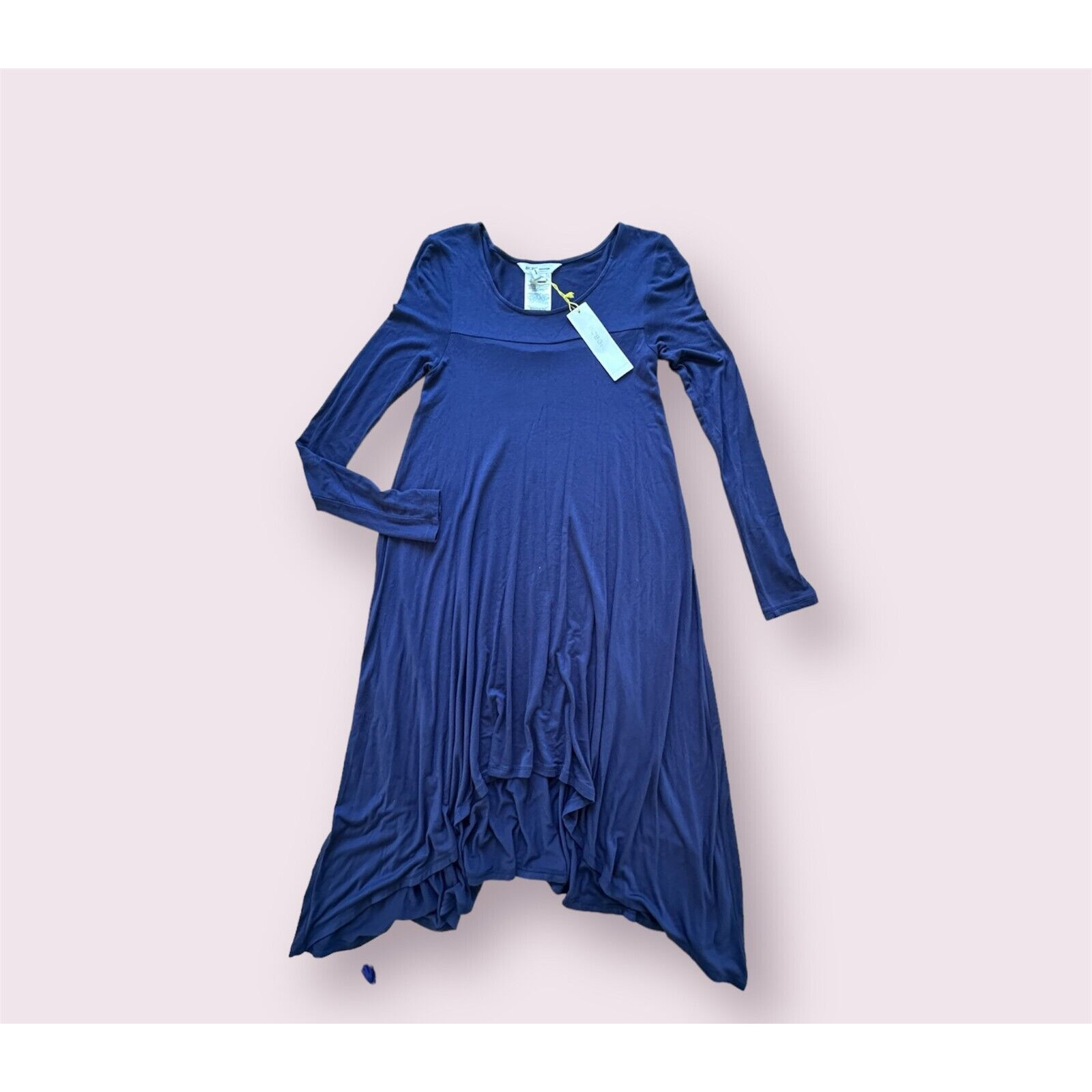 BCBGeneration Deep Blue Long Asymmetrical Dress Size XXS -New