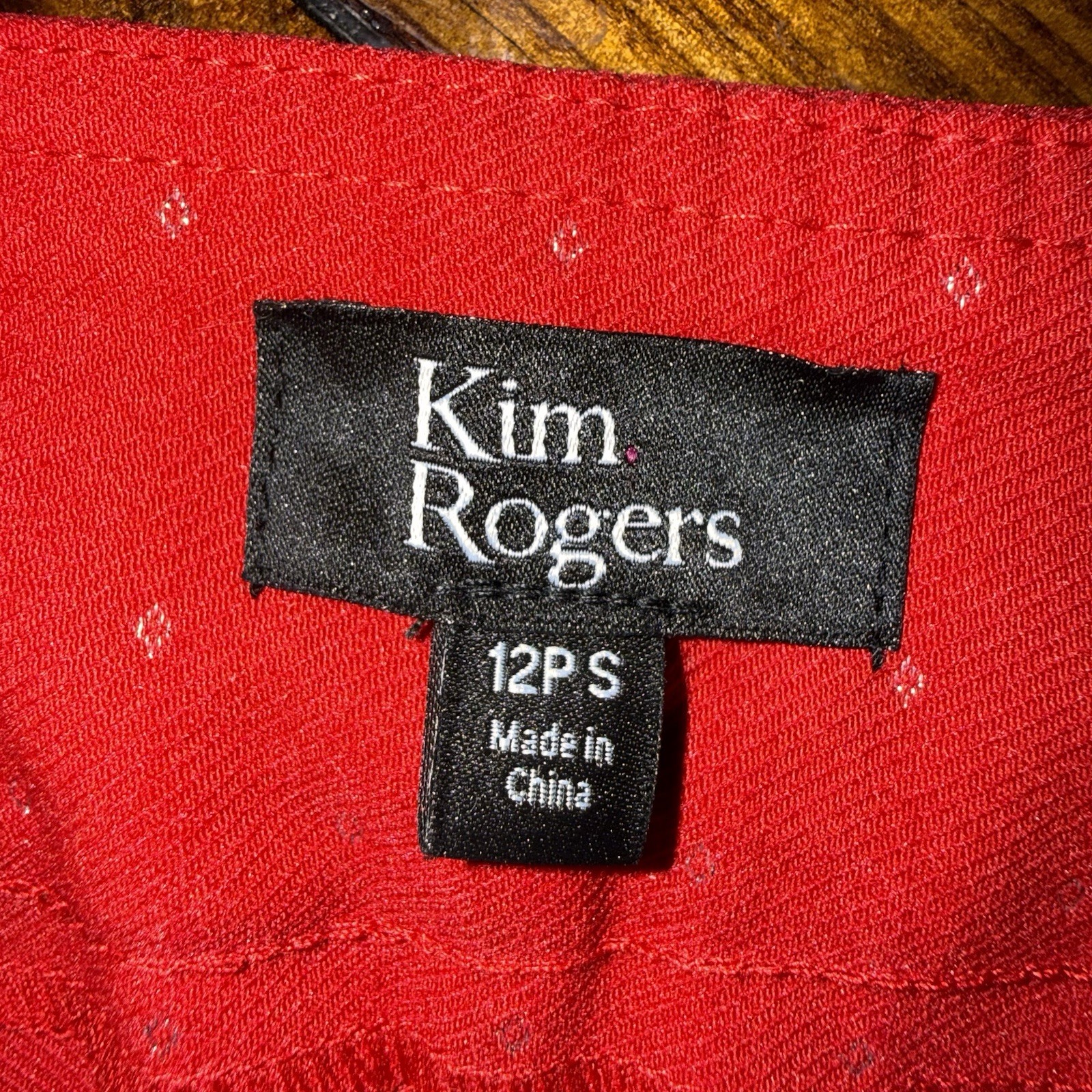 Kim Rogers Millenium Straight Women’s Size 12PS Red Pants New NWT