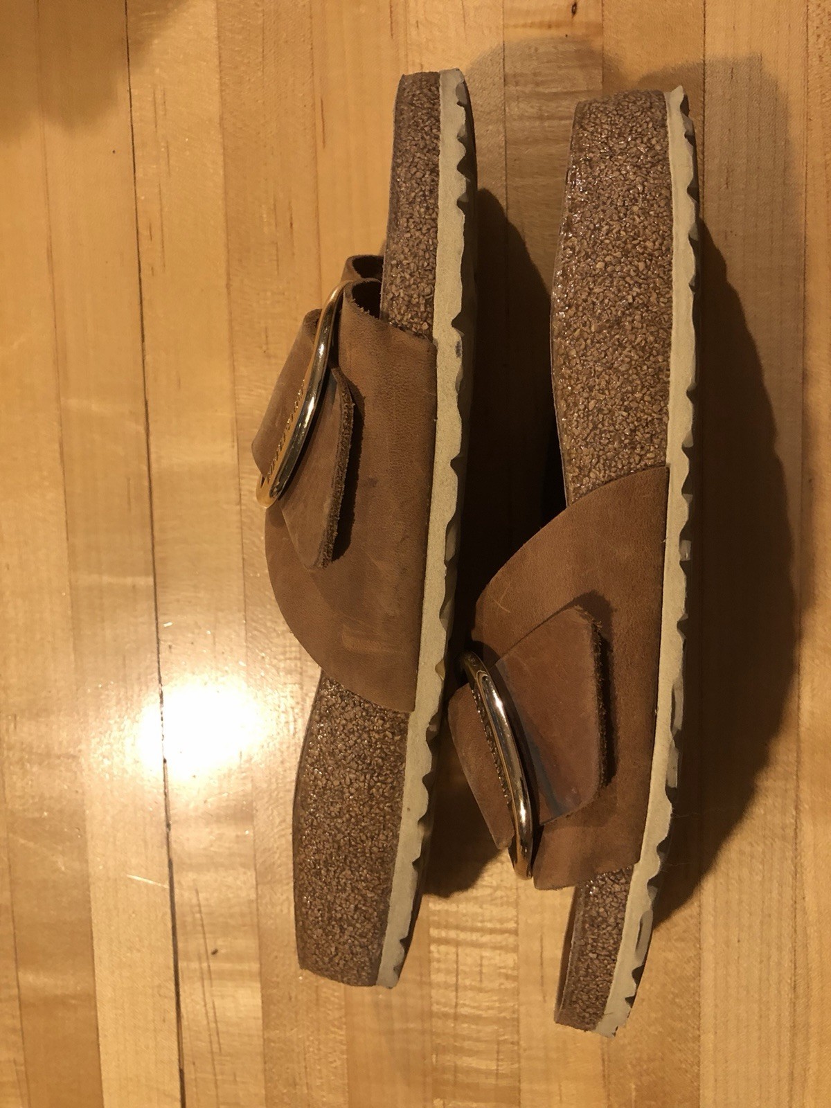 Birkenstock Madrid Big Buckle Women’s Sandals – Cognac, US 8, Medium/Narrow