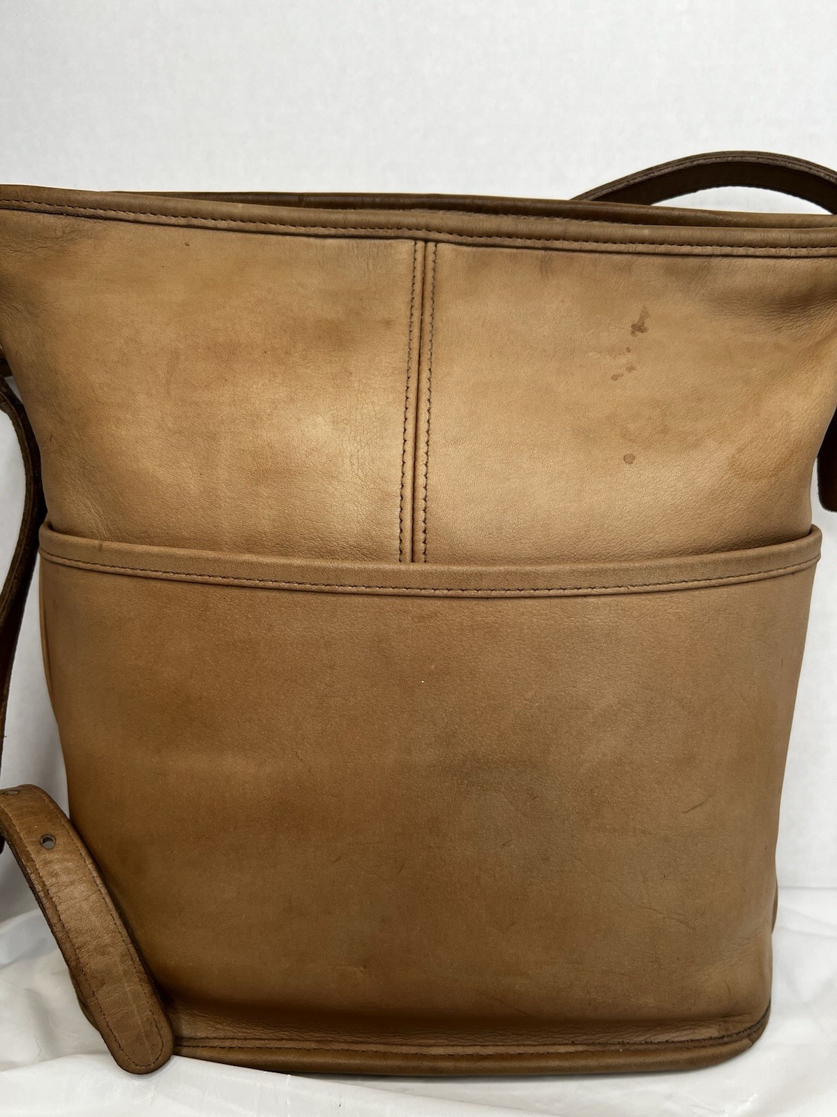 VINTAGE Coach Bleeker Legacy Tan Leather Crossbody Bag Made in USA