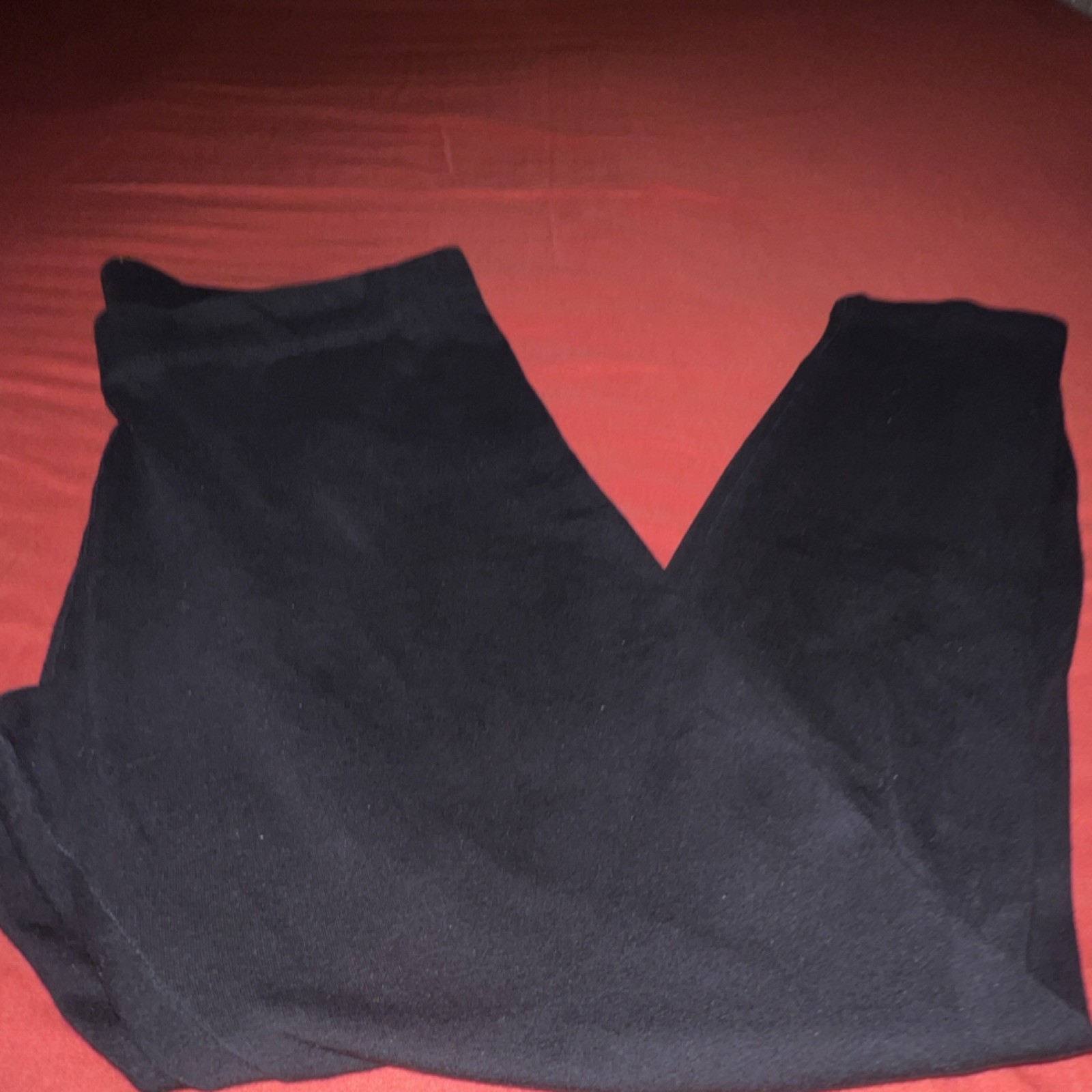 Women’s Black Leggings 95% Cotton 5% Spandex Size L (12-14) Style EFL35900