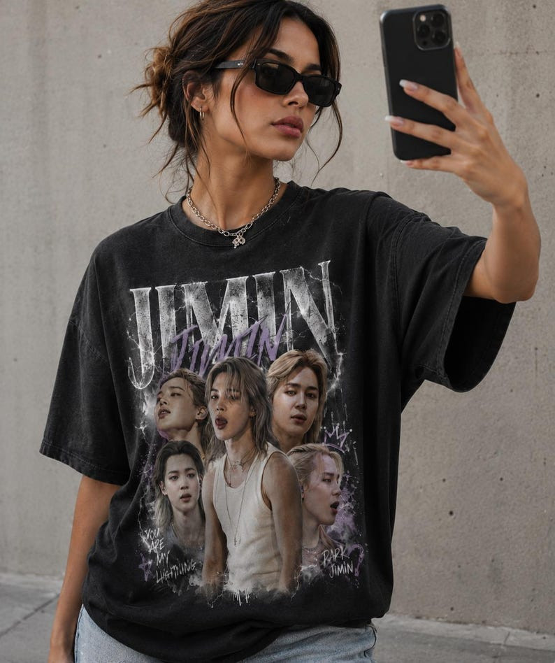 Jimin shirt,tour shirt,music fan gift,Korean Pop Aesthetic Streetwear,Gift