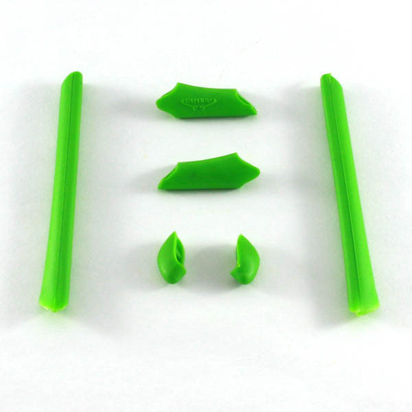 New Walleva Green Earsocks/Nosepads For Oakley Half Jacket