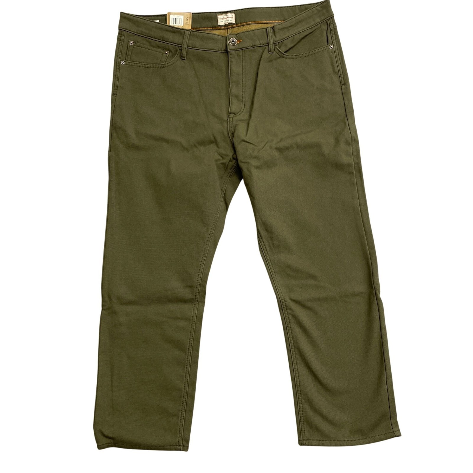 NEW Weatherproof Vintage Men’s 40×30 Regular Fit Green Stretch Canvas Workwear