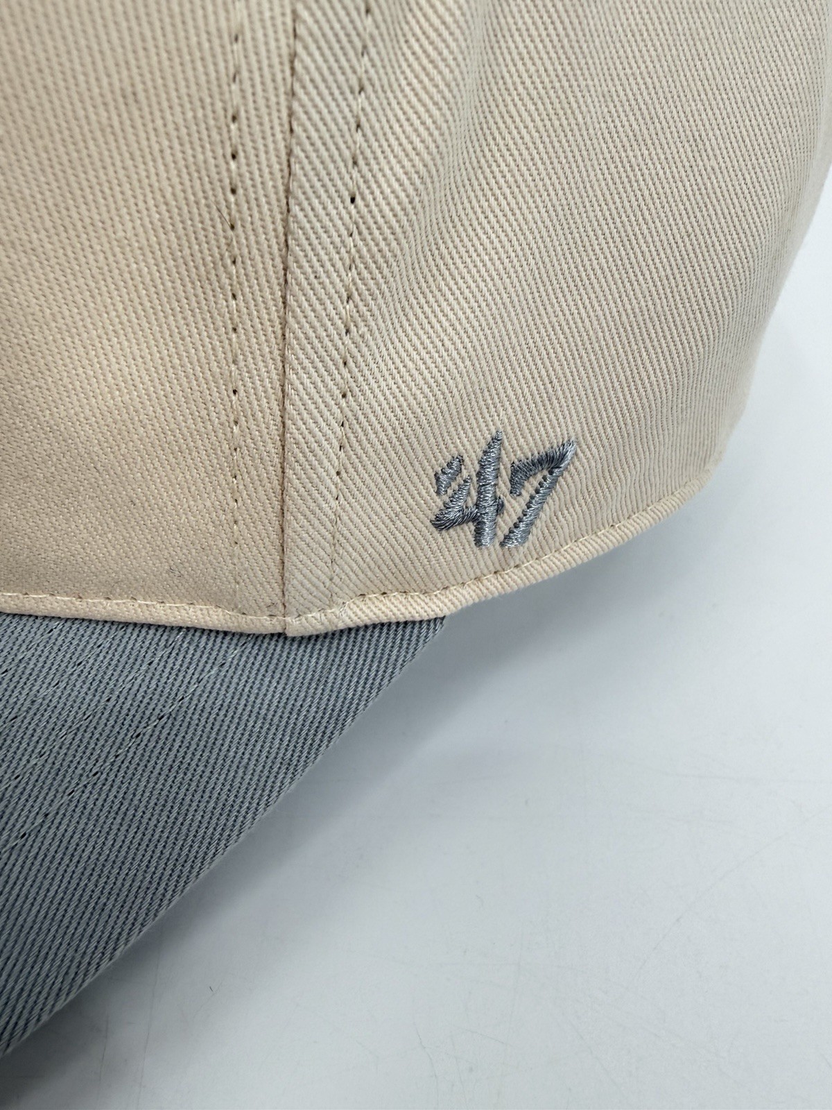 NEW ‘47 Brand Basics Two Tone Hitch SnapBack Hat Blank Beige Blue Adjustable