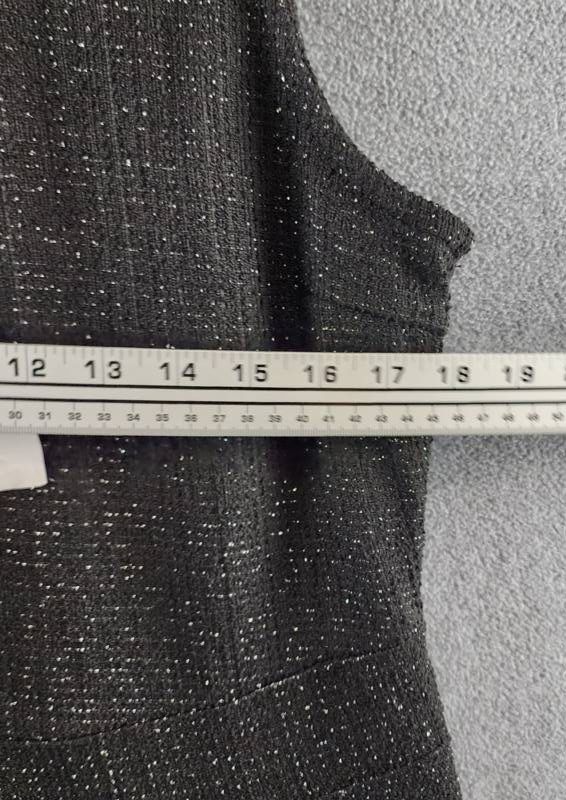 White Mark Tweed Fit and Flare Dress Women’s XL Black Sleeveless Side Zipper