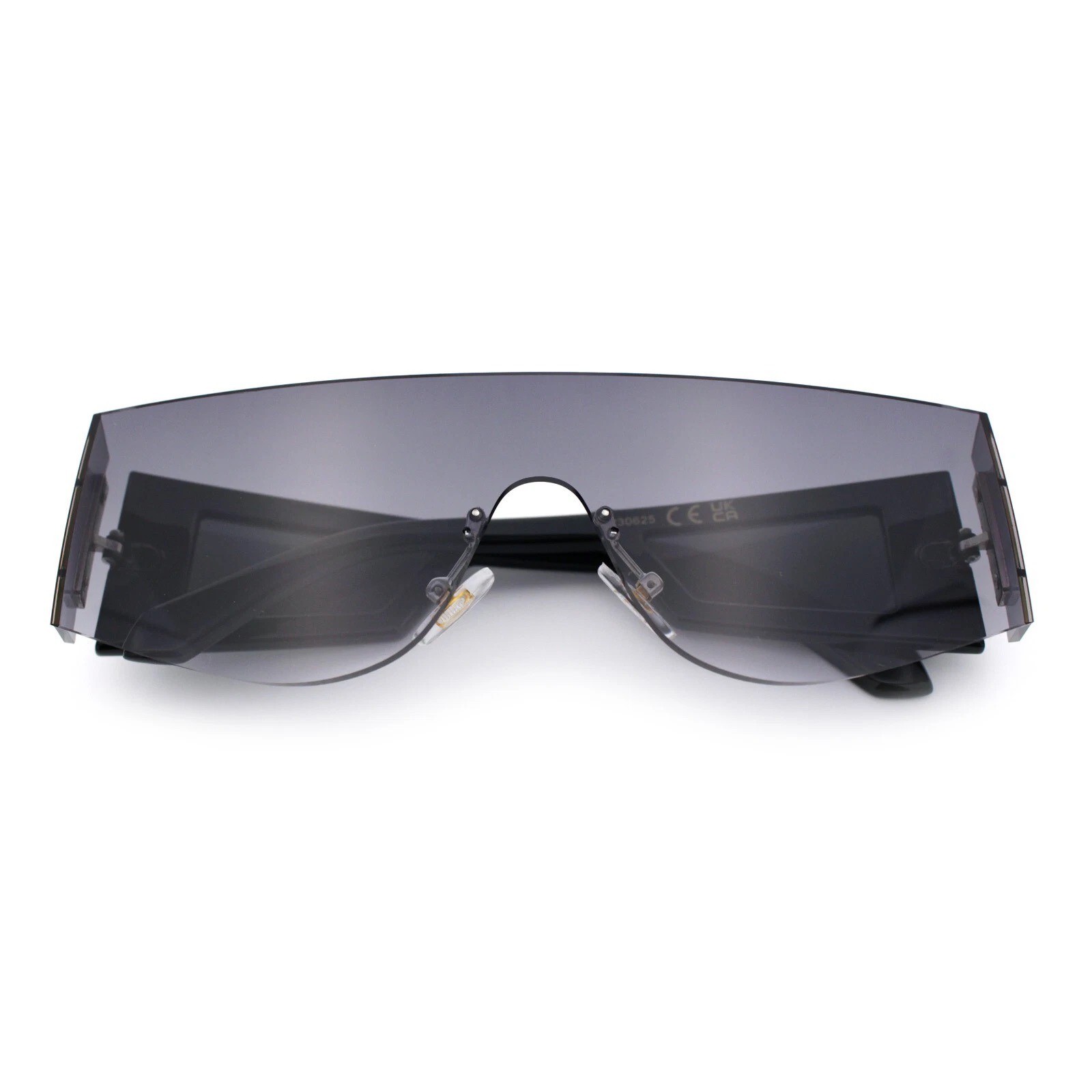 Men Sunglasses Rimless Shield Style High Fashion Events Sleek Futuristic Shape