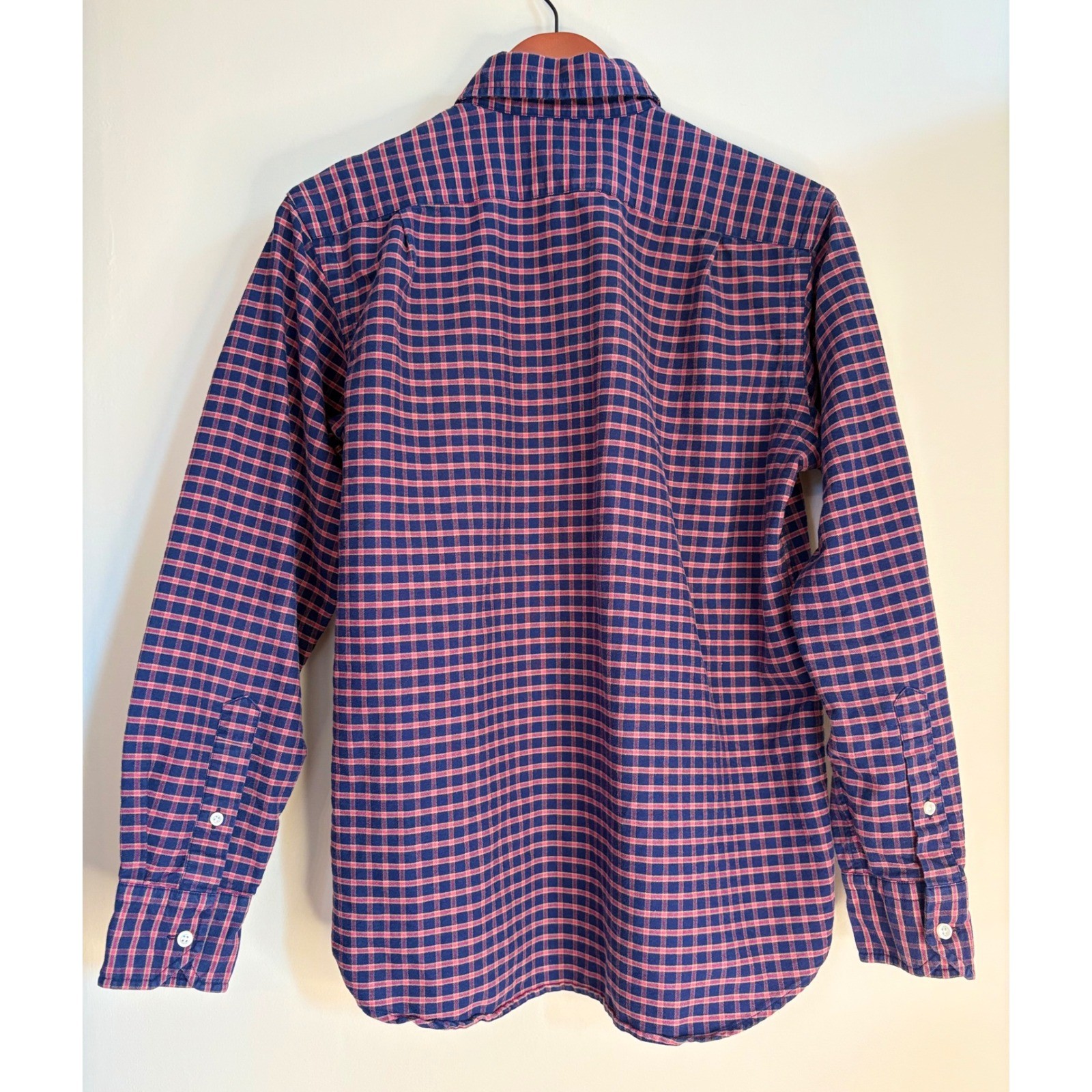 CREMIEUX CLASSICS Mens Button Down Shirt Plaid Long Sleeve Size S