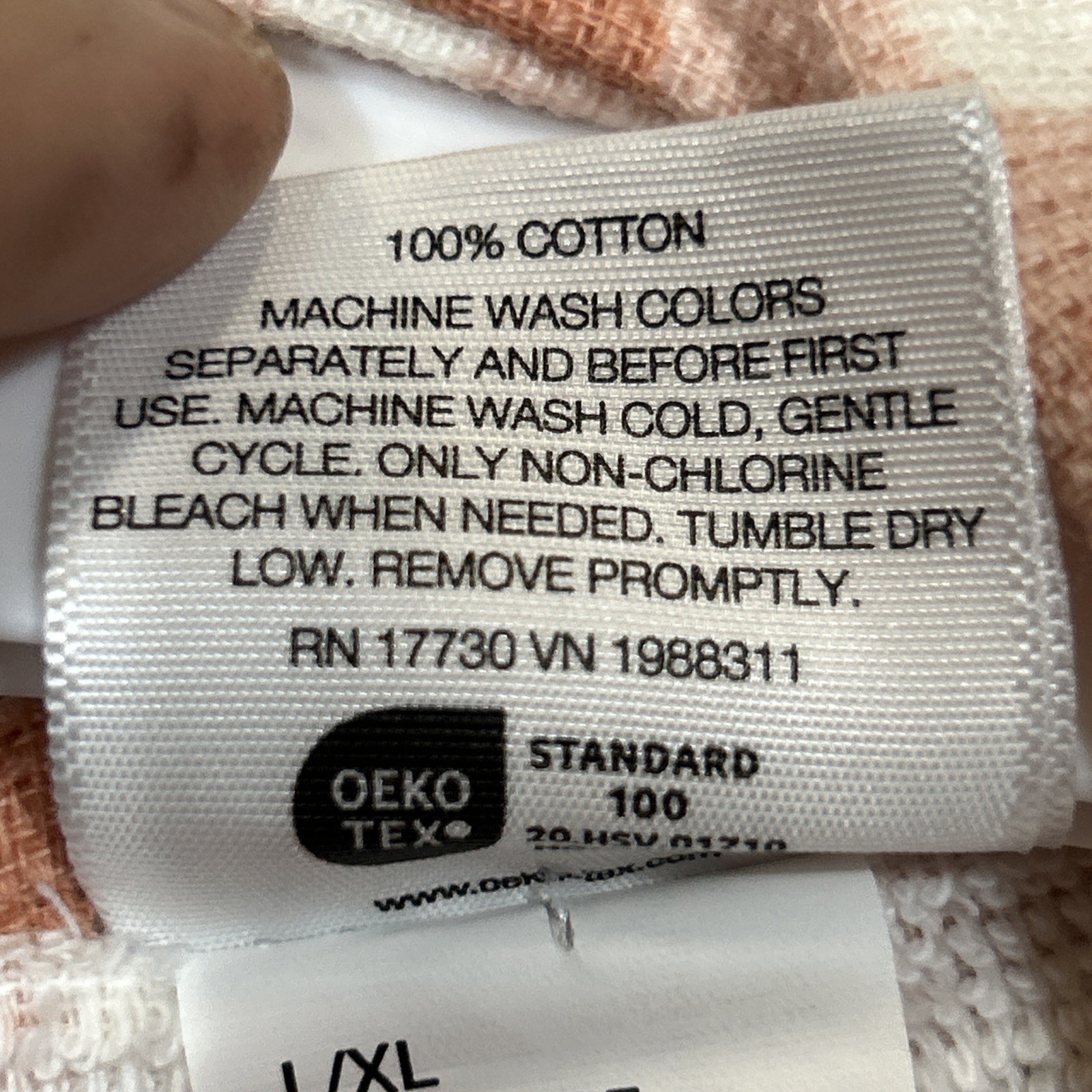 $30 Room Essentials Pink Dot Robe Woman’s Cotton Lounge Sleepwear Size L/XL
