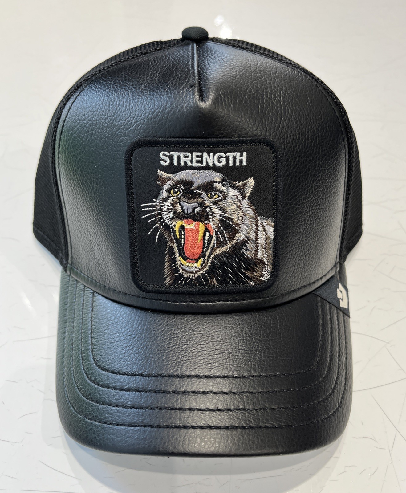 Goorin Bros Faux Leather Panther Trucker Hat – New W/Tag- Spring ‘26 Collection