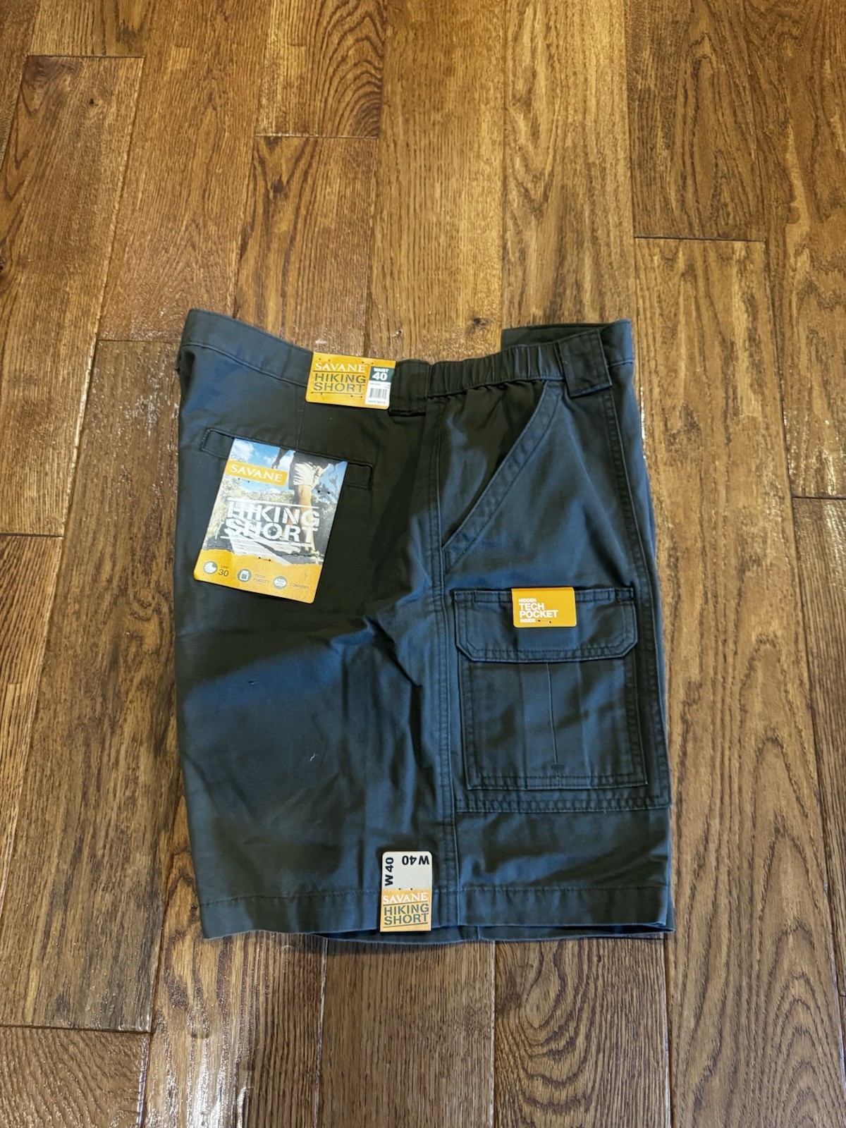 Savane Hiking Short Mens 40 Green Cotton Rugged Outdoor Cargo Utility