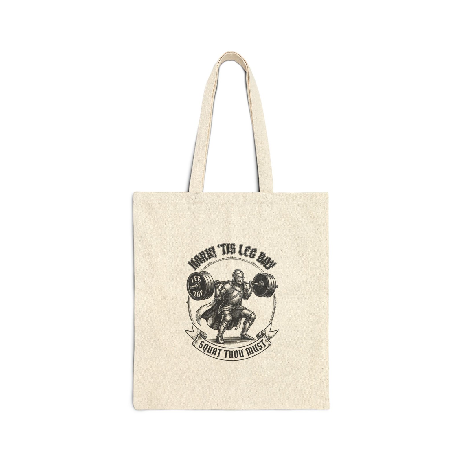 Vintage Warrior Lifting Illustration Tote | History Humor, Museum Nerd