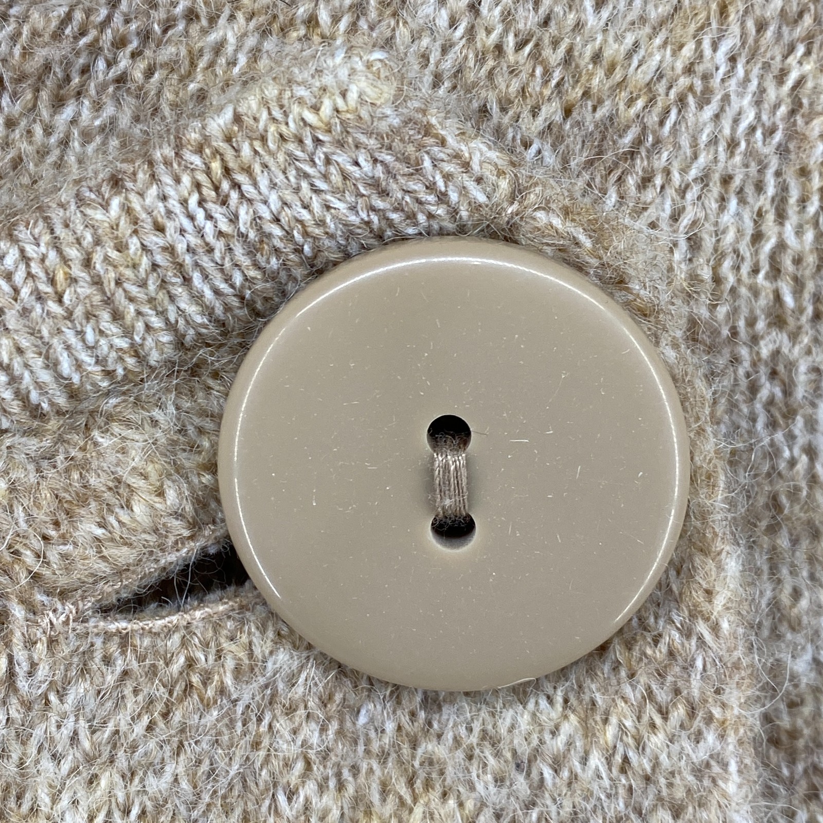 ELLEN TRACY Sweater S Wool Blend One Button Duster Coatigan Coatigan Camel Brown