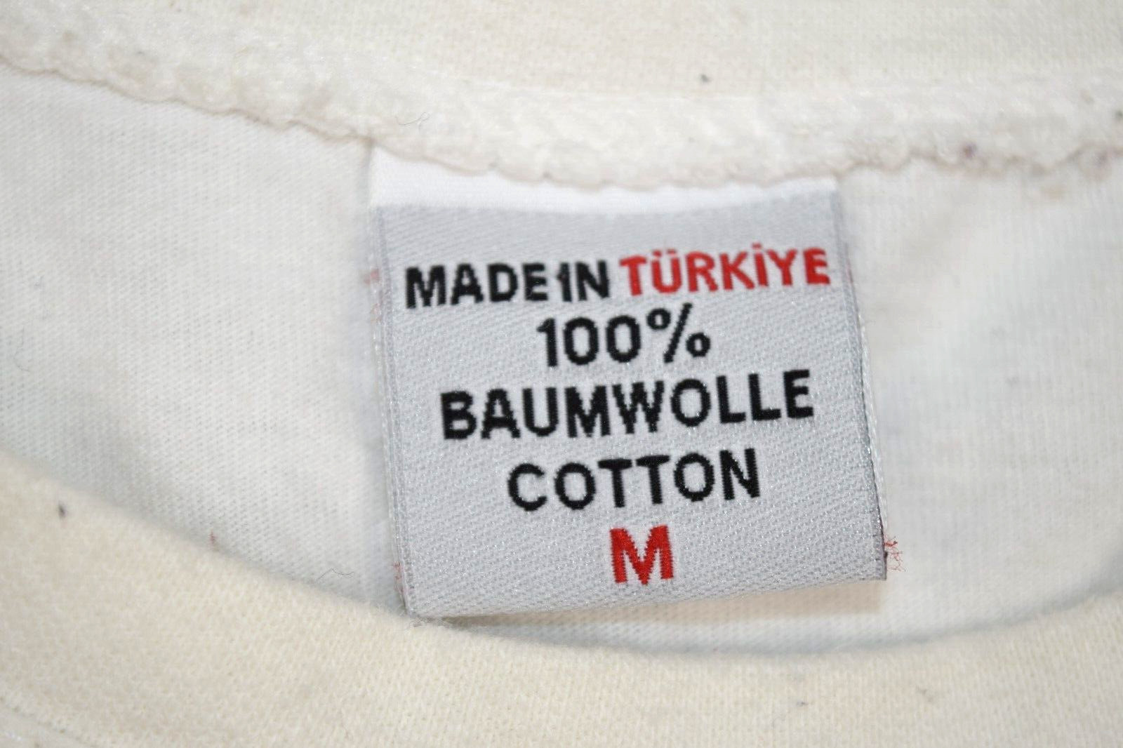 Vintage Istanbul T-Shirt Embroidered Turkiye Flag Size S 90s Spell Out White Tee
