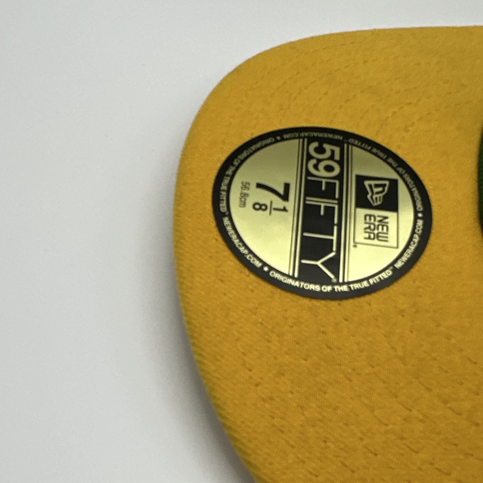 YUMS × New Era 59FIFTY Fitted Hat 7 1/8 Green Yellow OG Black Tag RARE ,85% wool