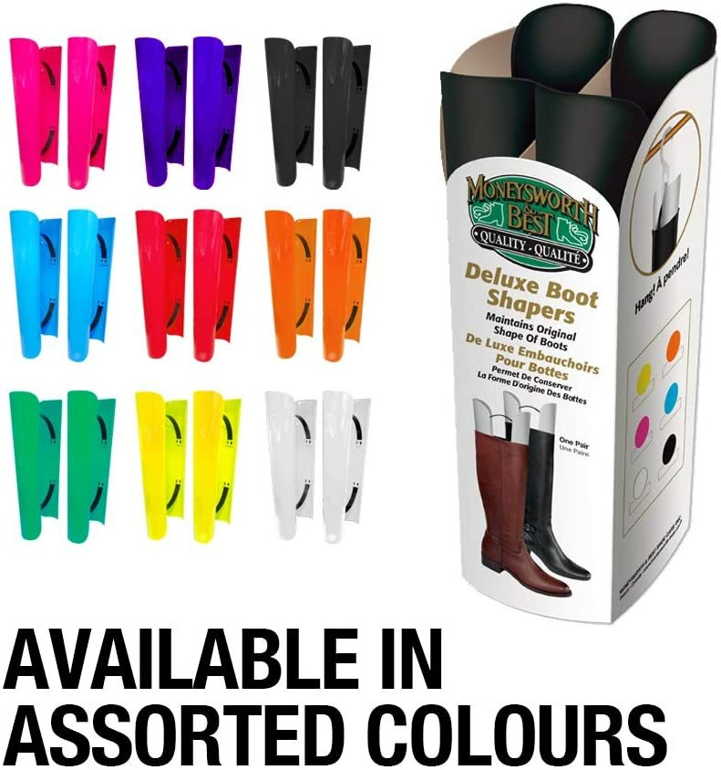 Moneysworth & Best Deluxe Boot Shapers/Trees w/Hanger Hook – 1 Pair