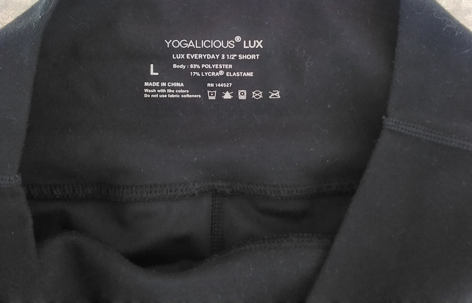 Womens Yogalicious Large Shorts Black Lux Everyday 3 1/2″ shorts
