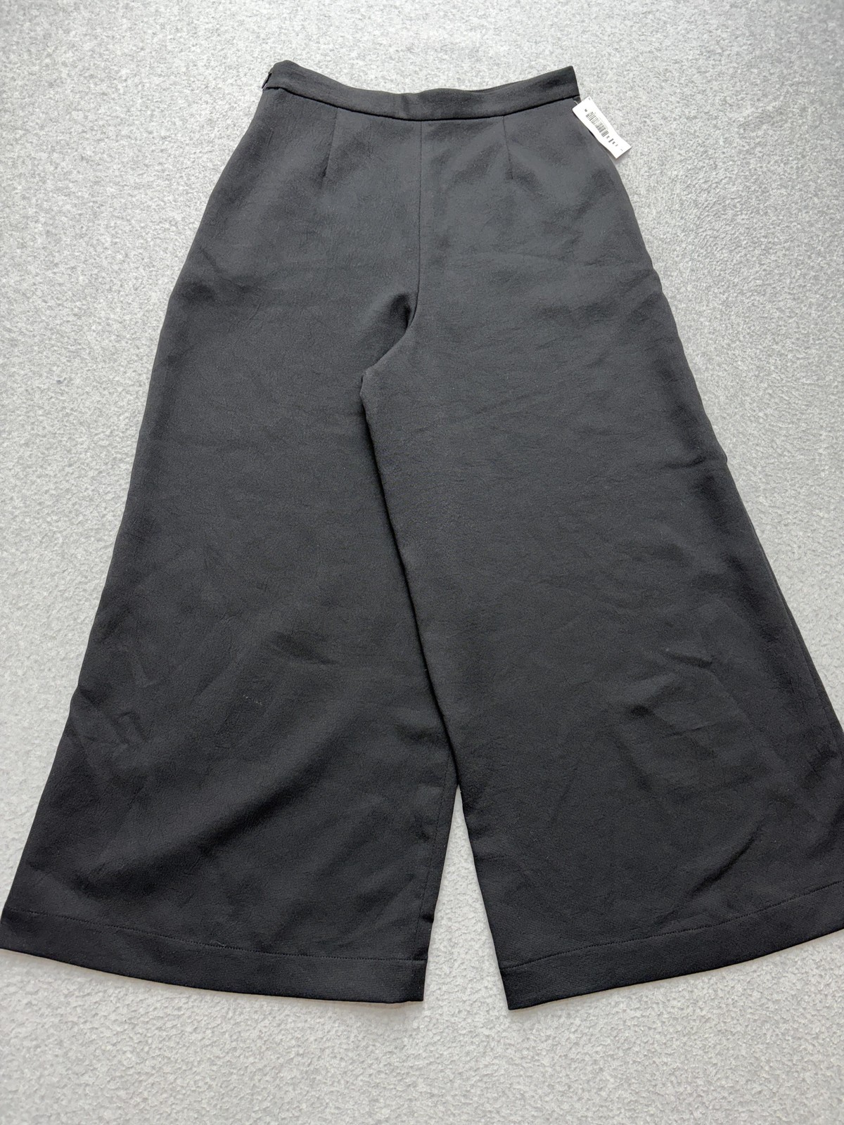 Wilfred Aritzia Lalemant Crop Pants Womens 2 Black Knit Wide Leg Pull On Pockets