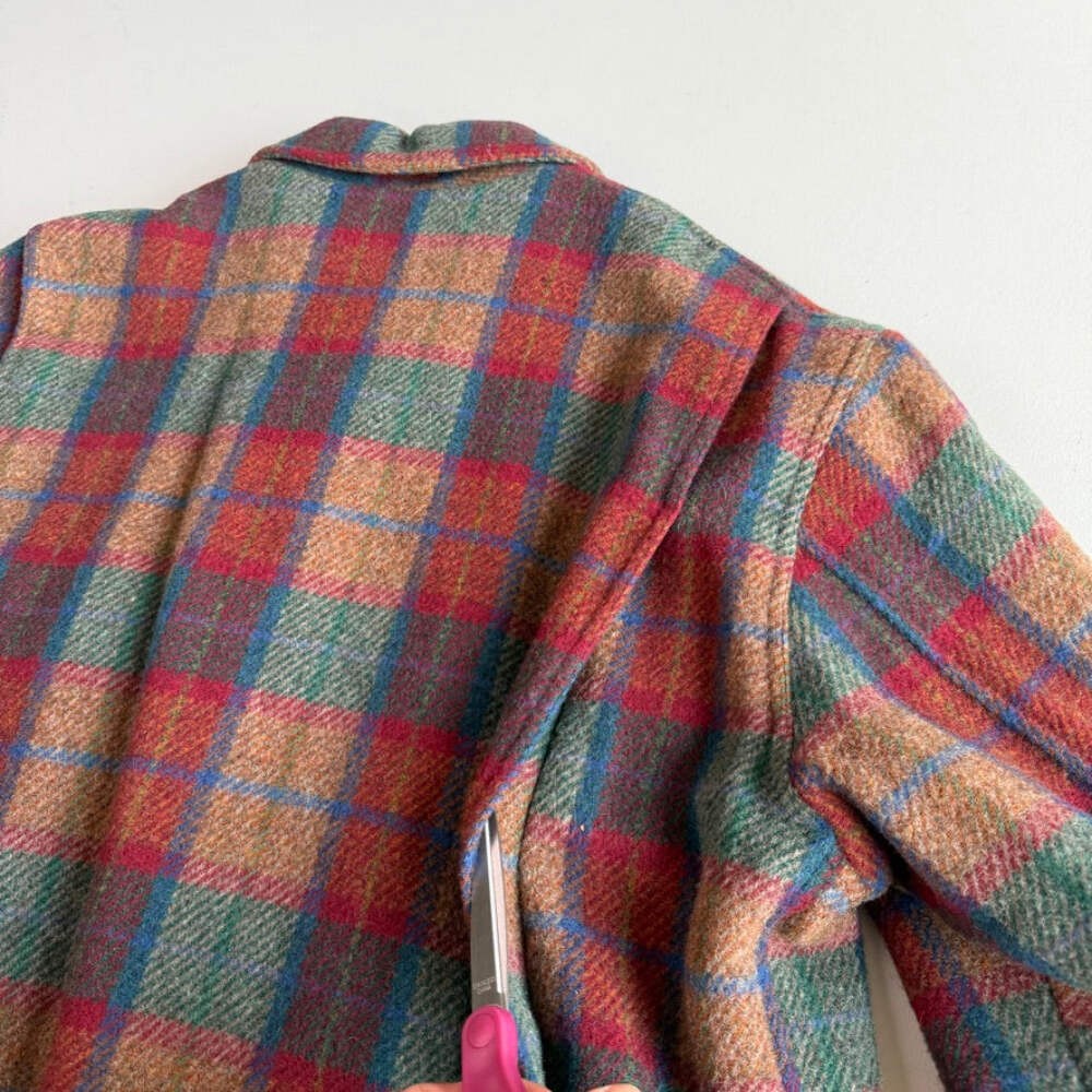 Paul Stuart (52IT / L) Plaid Wool Quilt Lined Hunting Chore Coat