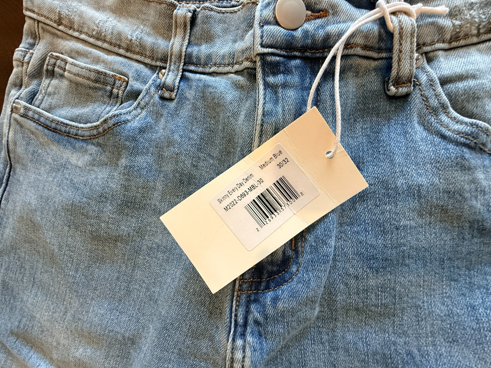 MNML Mens Skinny Every Day Denim, Medium Blue Size 30