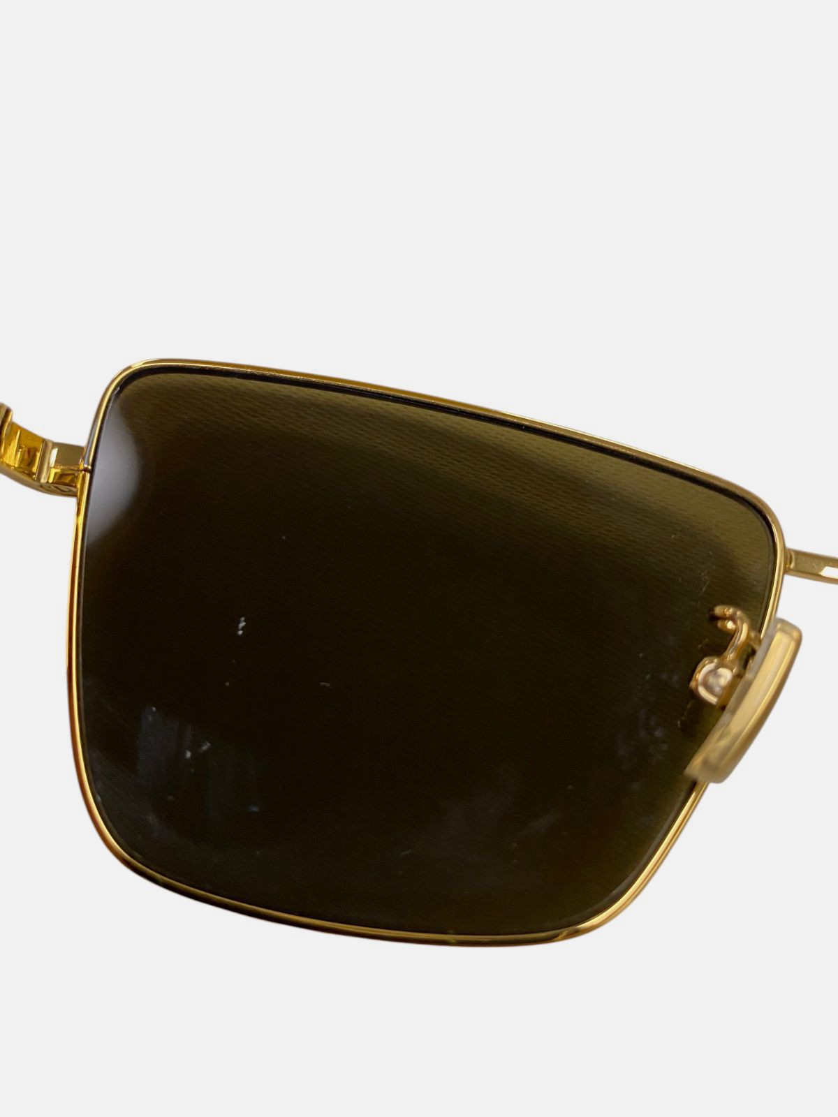 Bottega Veneta BV1268S Unisex Gold Rectangular Sunglasses 59-14-140