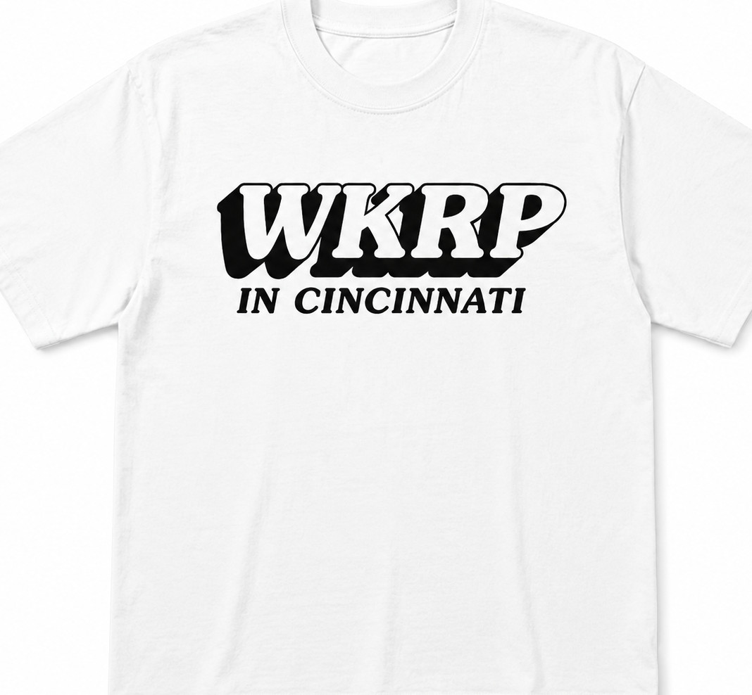 WKRP in Cincinnati T shirt Tee Nessman TV show Classic