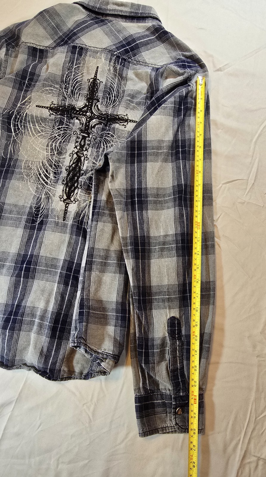 Buckle Pop Icon Clothing Mens XXL Button Up Shirt Western Embroidered Plaid