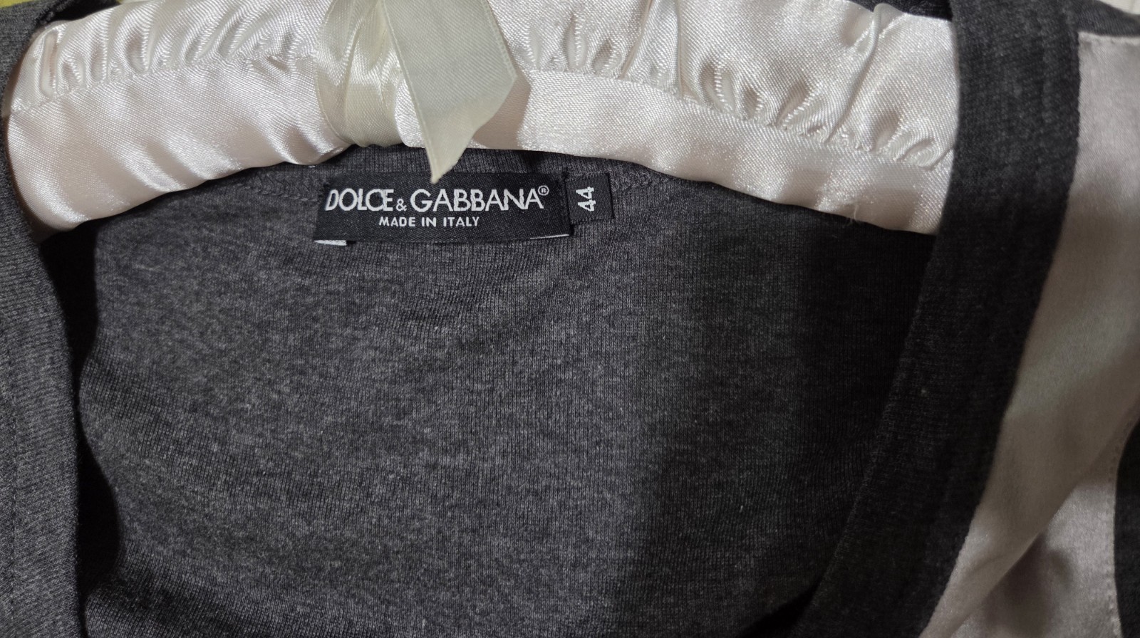 Dolce & Gabbana D&G Grey Cotton Silk Bustier Top IT 44 US M