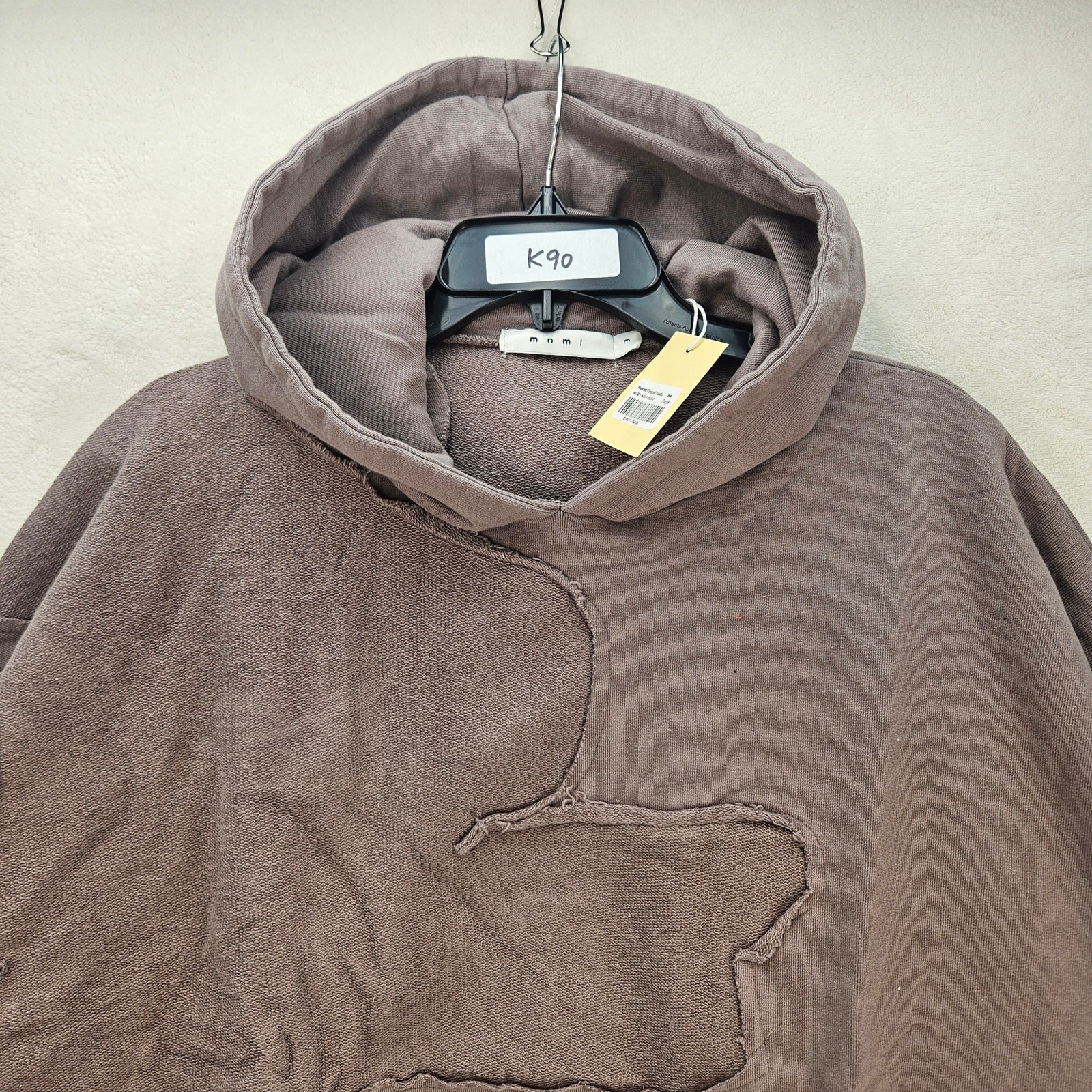 MNML MEN’S MEDIUM PURPLE WASHED PANELED PULLOVER HOODIE NWT