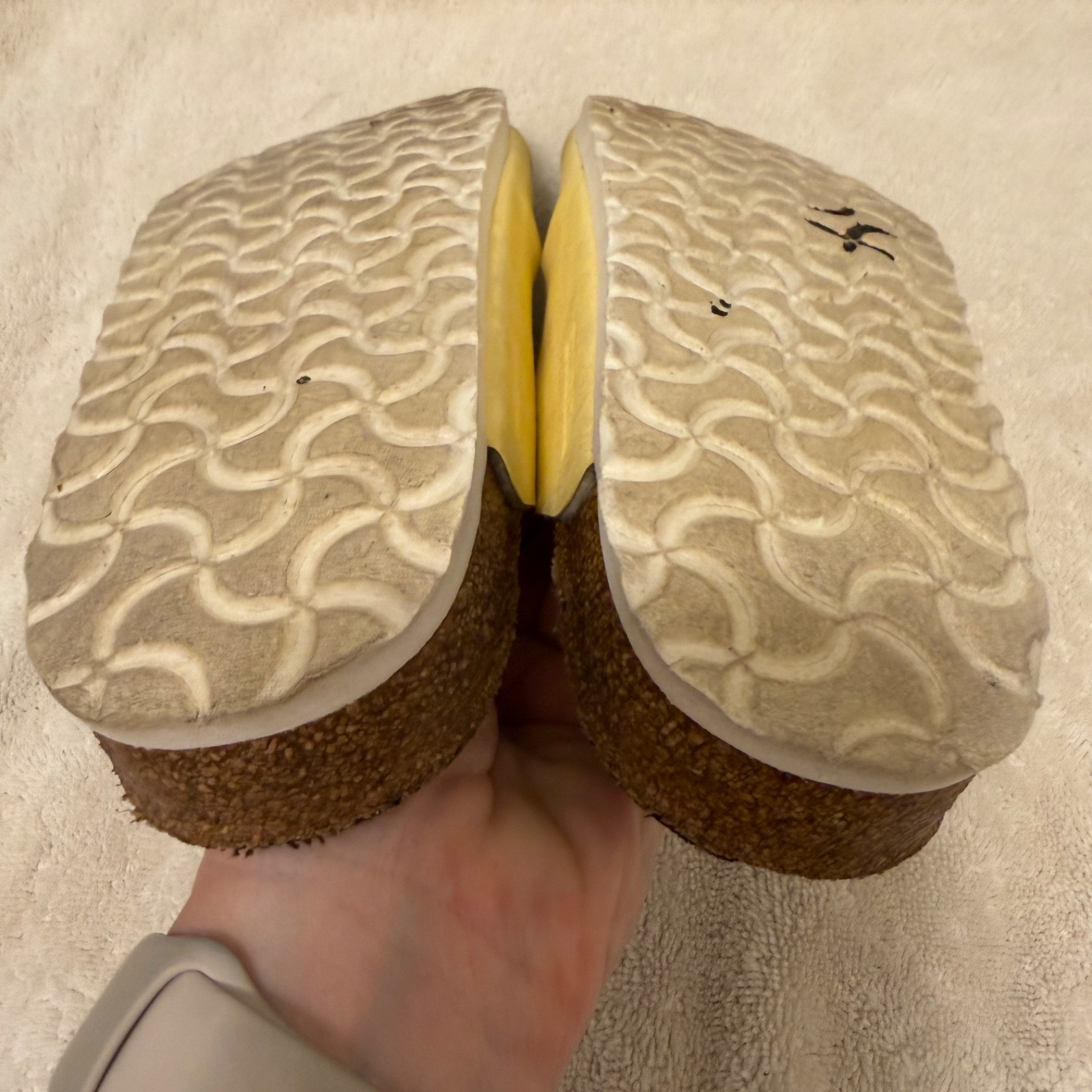 Birkenstock Florida Yellow Triple Strap Sandals Women’s EU 38 US 7-7.5